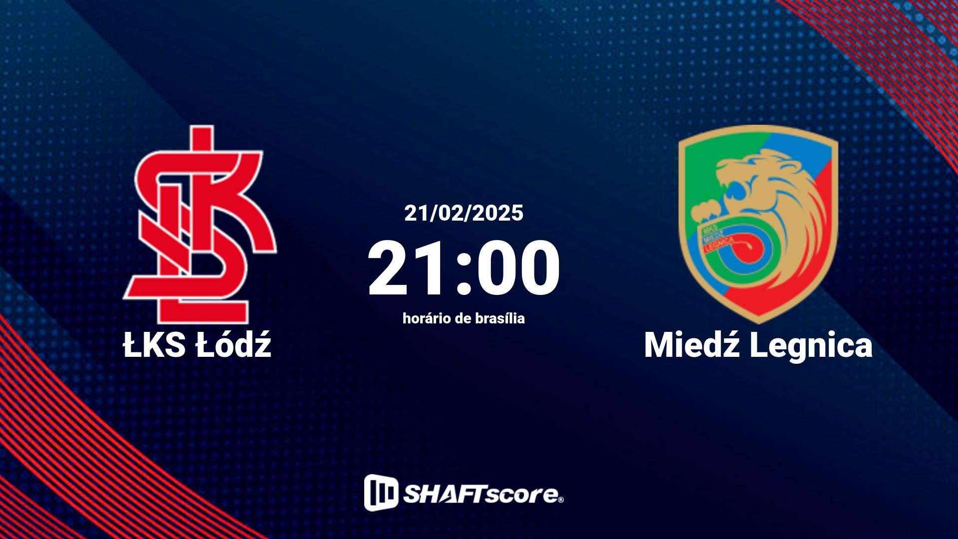 Estatísticas do jogo ŁKS Łódź vs Miedź Legnica 21.02 21:00