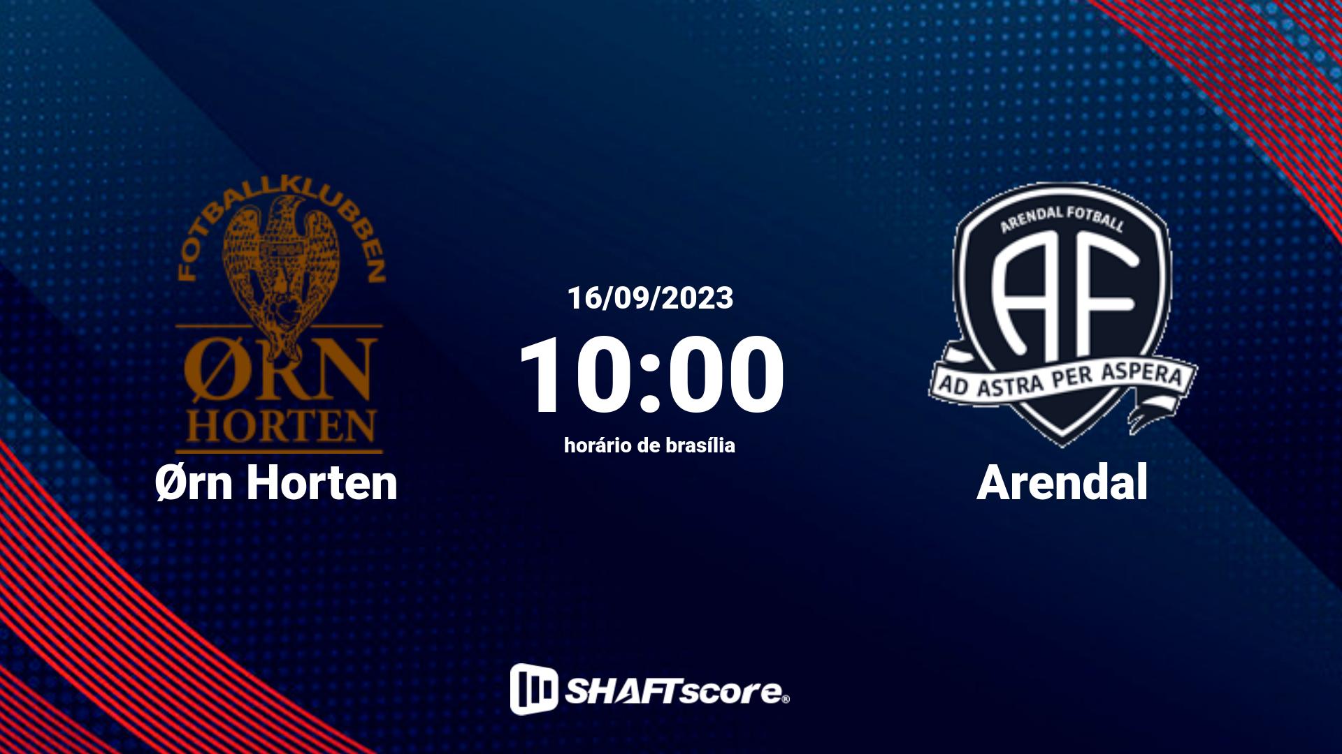 Estatísticas do jogo Ørn Horten vs Arendal 16.09 10:00