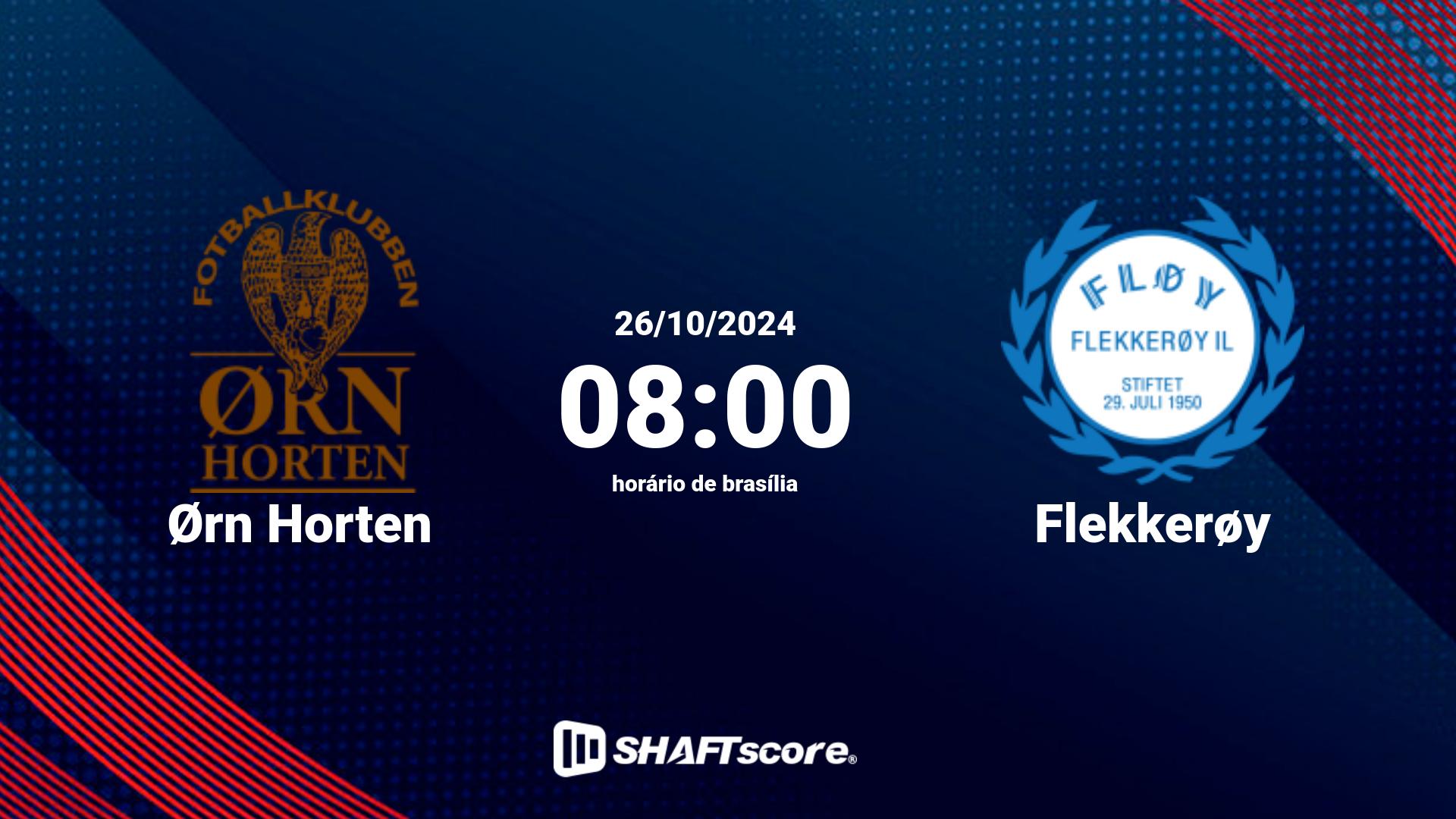 Estatísticas do jogo Ørn Horten vs Flekkerøy 26.10 08:00