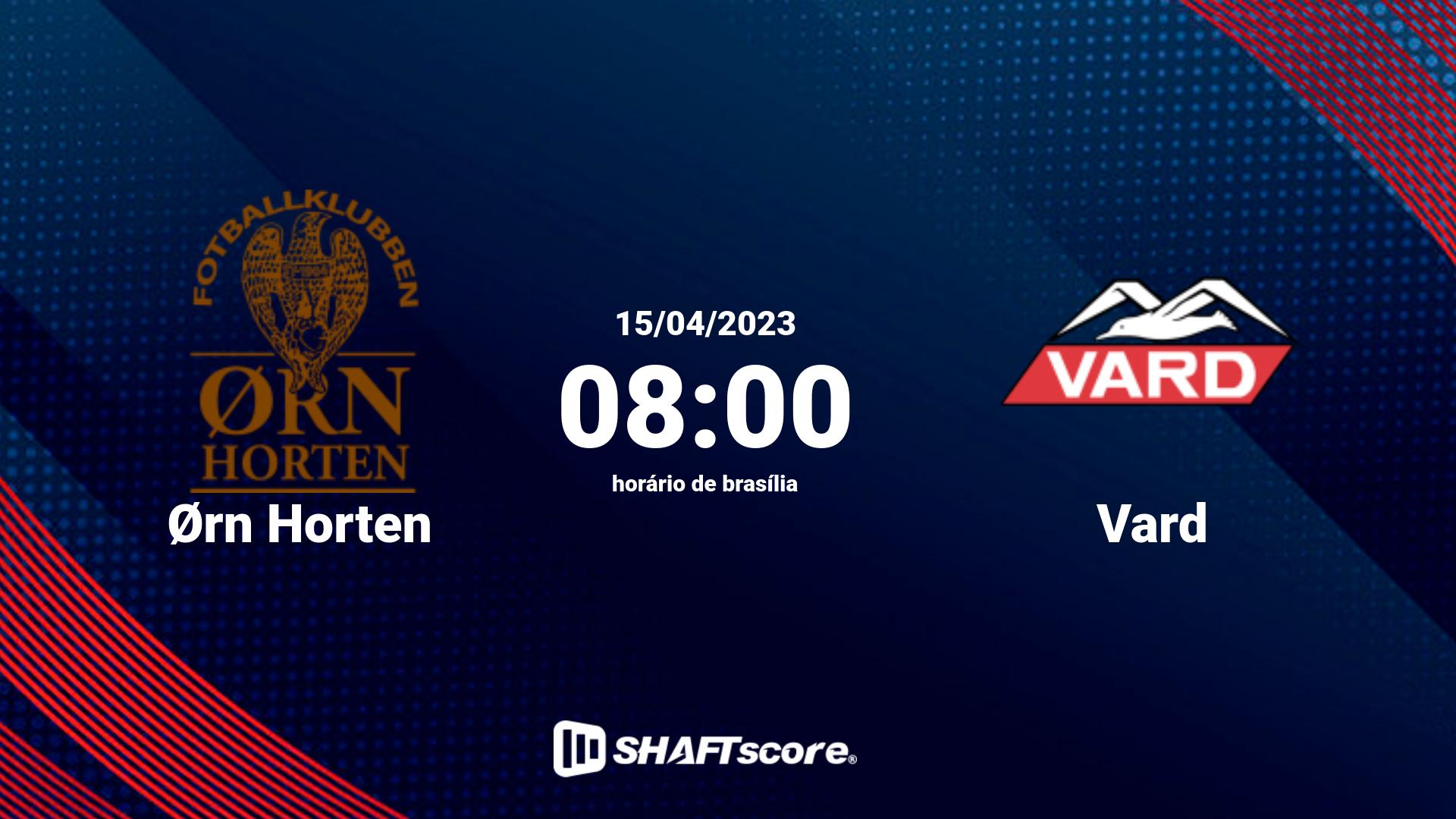 Estatísticas do jogo Ørn Horten vs Vard 15.04 08:00