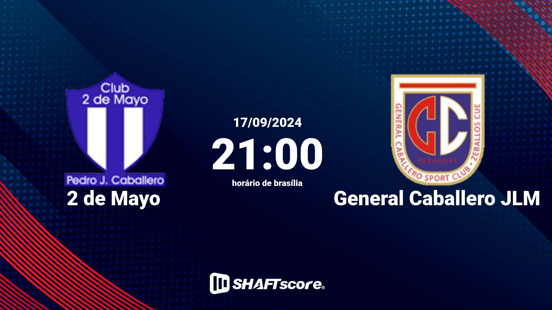 Estatísticas do jogo 2 de Mayo vs General Caballero JLM 17.09 21:00