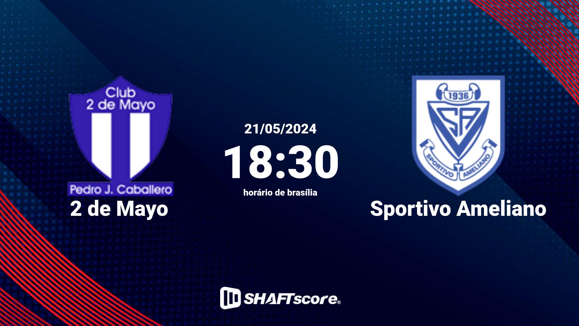 Estatísticas do jogo 2 de Mayo vs Sportivo Ameliano 21.05 18:30