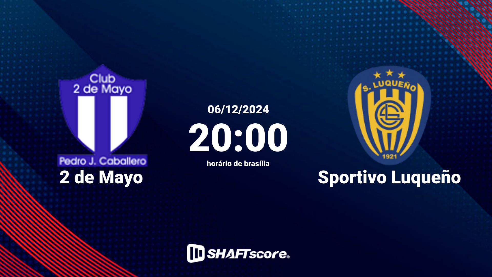 Estatísticas do jogo 2 de Mayo vs Sportivo Luqueño 06.12 20:00