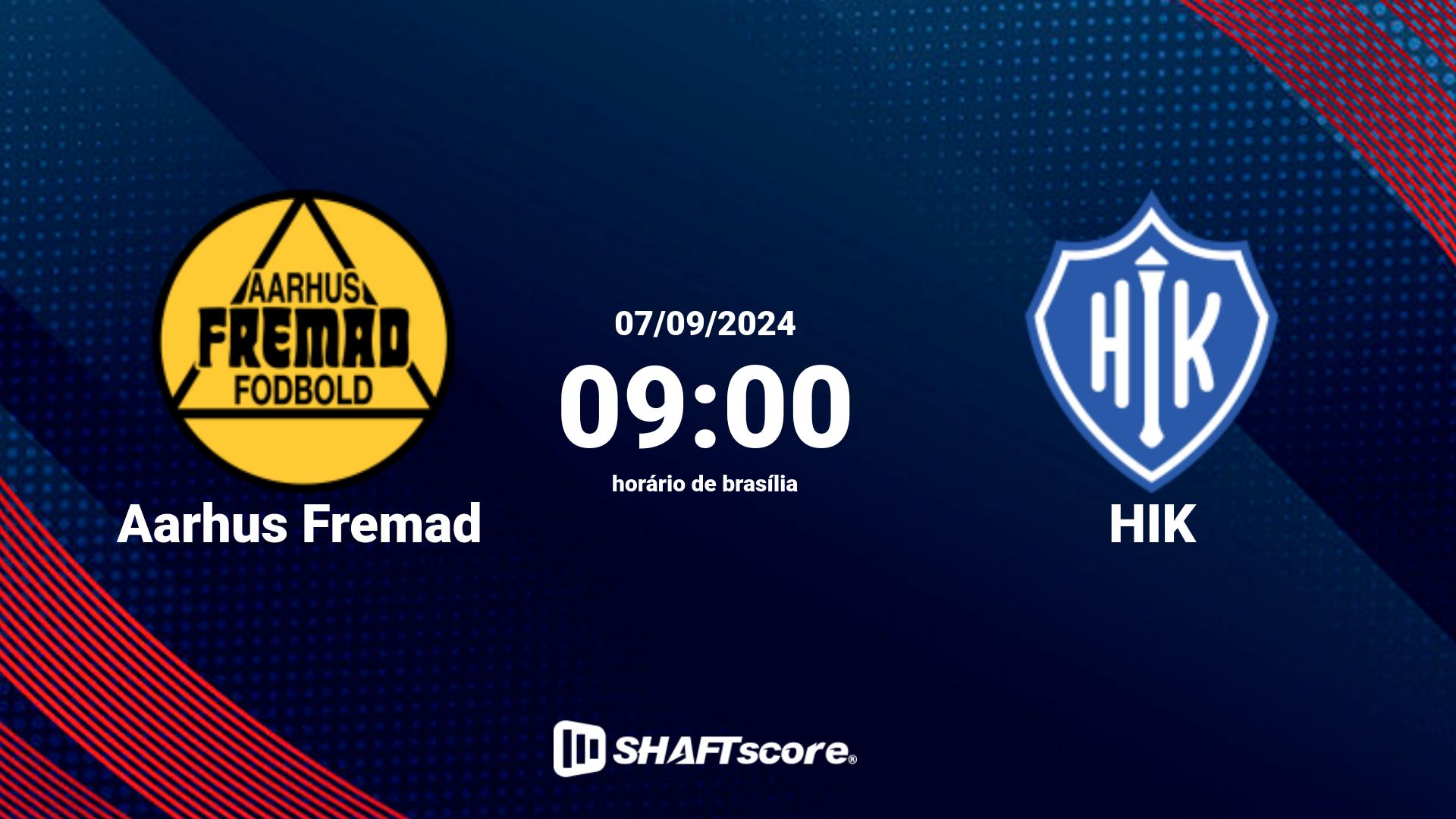 Estatísticas do jogo Aarhus Fremad vs HIK 07.09 09:00