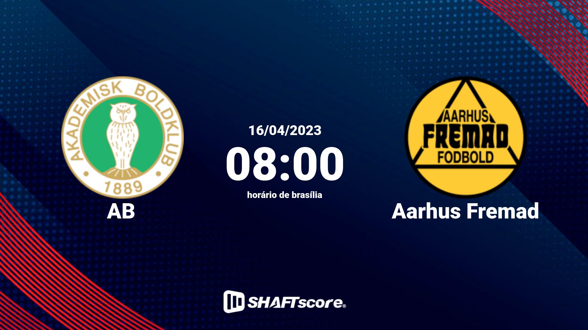 Estatísticas do jogo AB vs Aarhus Fremad 16.04 08:00