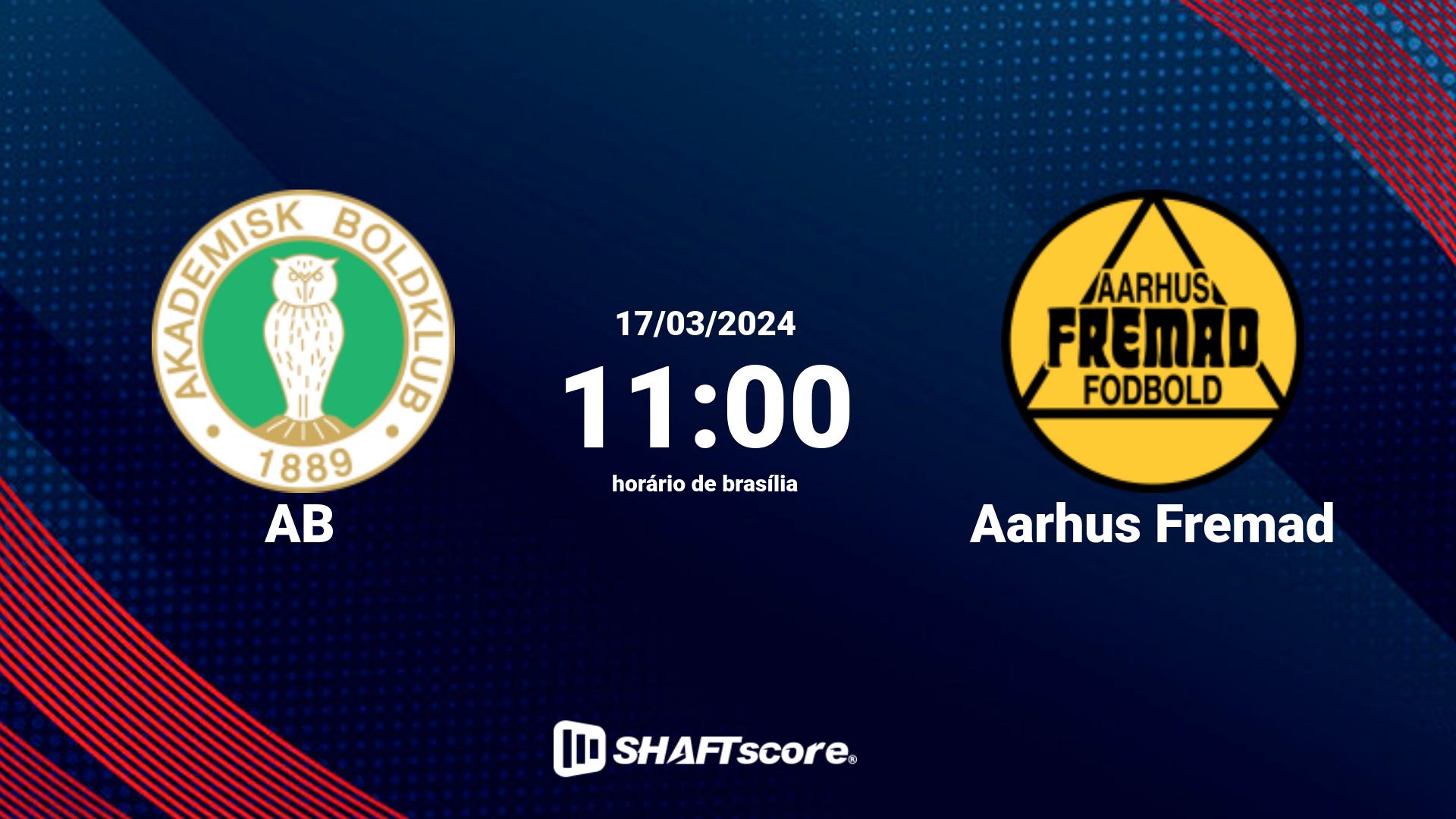 Estatísticas do jogo AB vs Aarhus Fremad 17.03 11:00