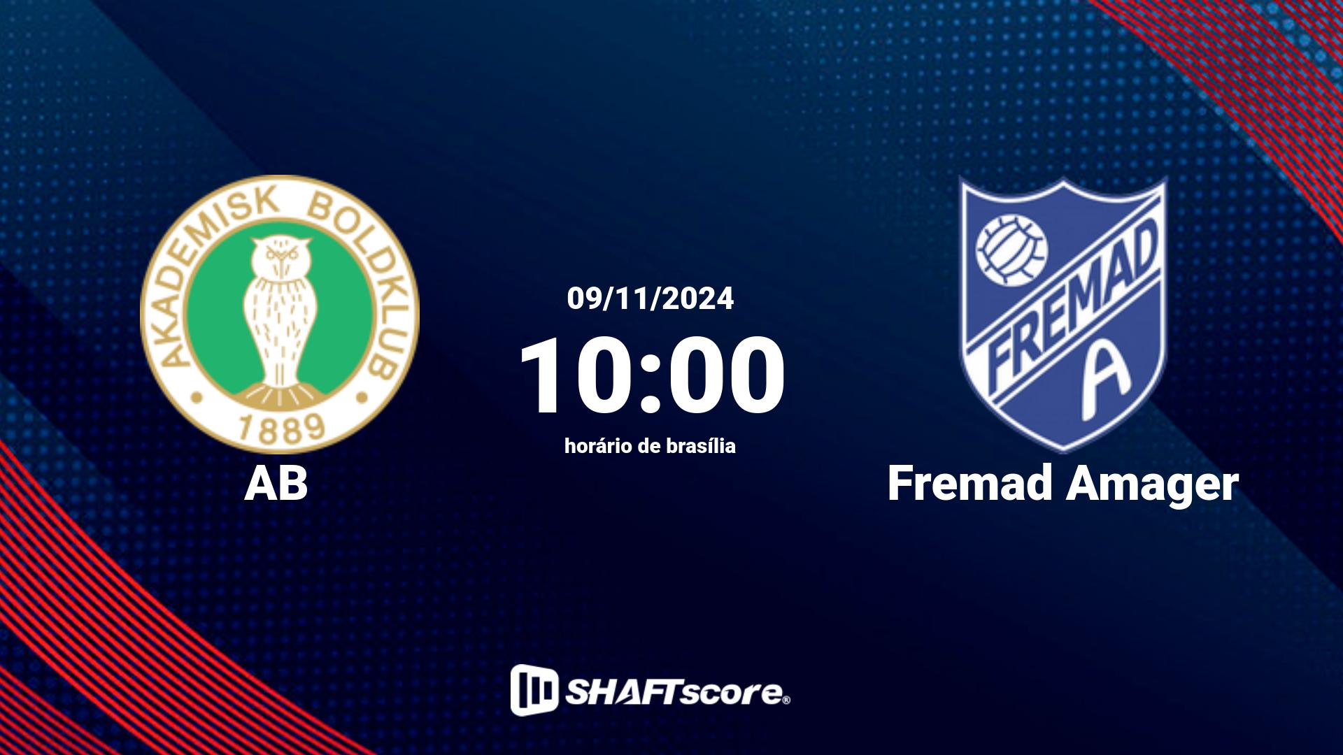 Estatísticas do jogo AB vs Fremad Amager 09.11 10:00