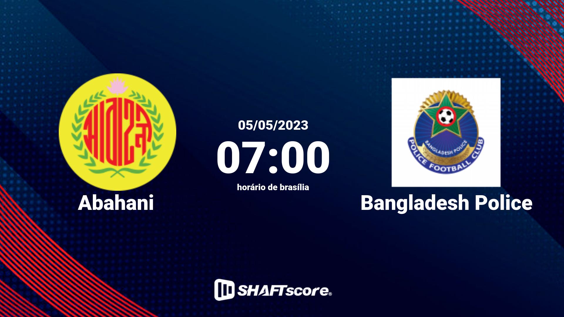 Estatísticas do jogo Abahani vs Bangladesh Police 05.05 07:00