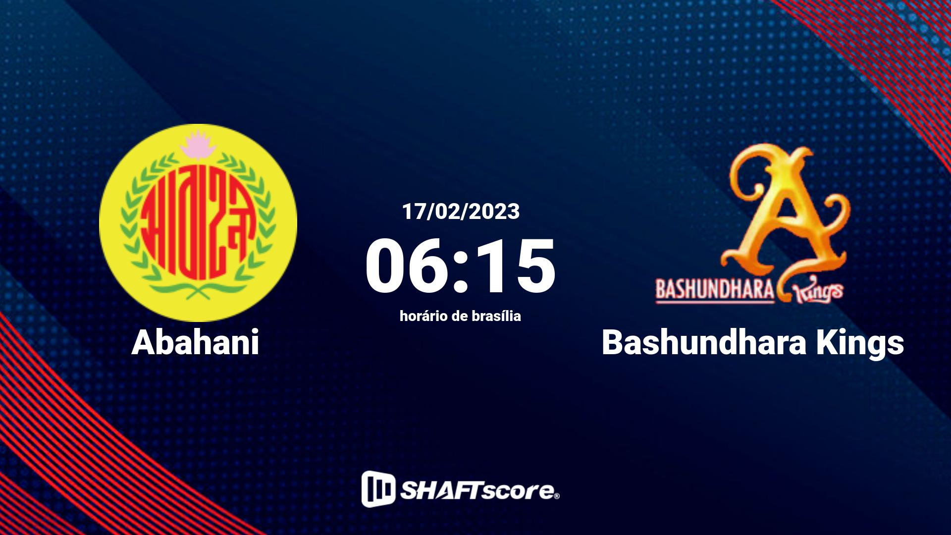 Estatísticas do jogo Abahani vs Bashundhara Kings 17.02 06:15