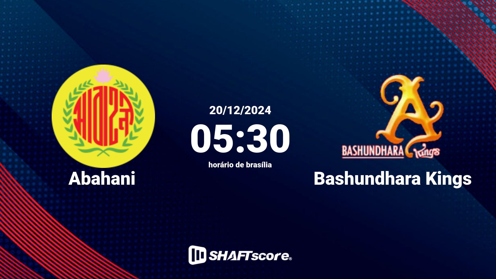 Estatísticas do jogo Abahani vs Bashundhara Kings 20.12 05:30