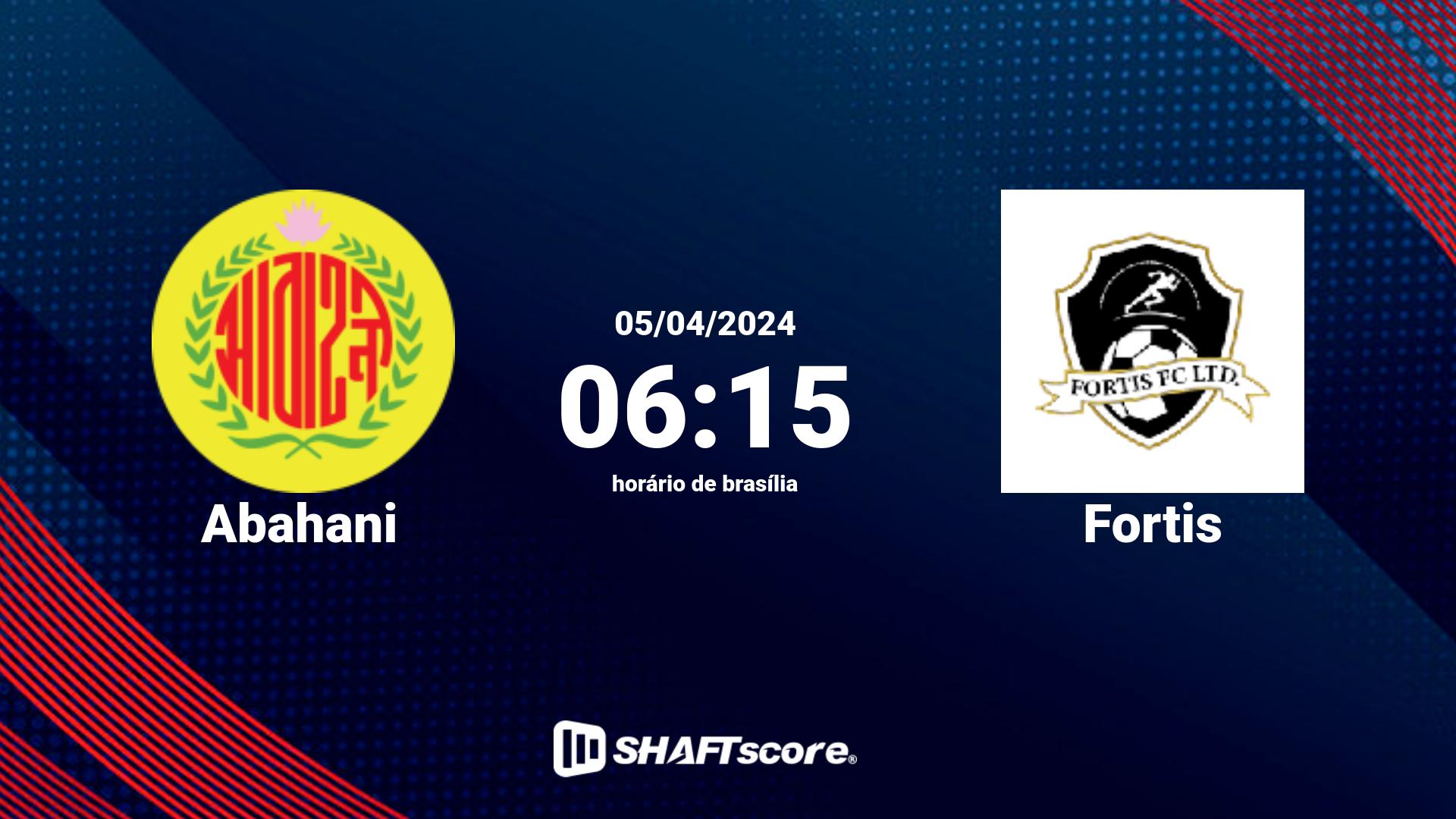 Estatísticas do jogo Abahani vs Fortis 05.04 06:15