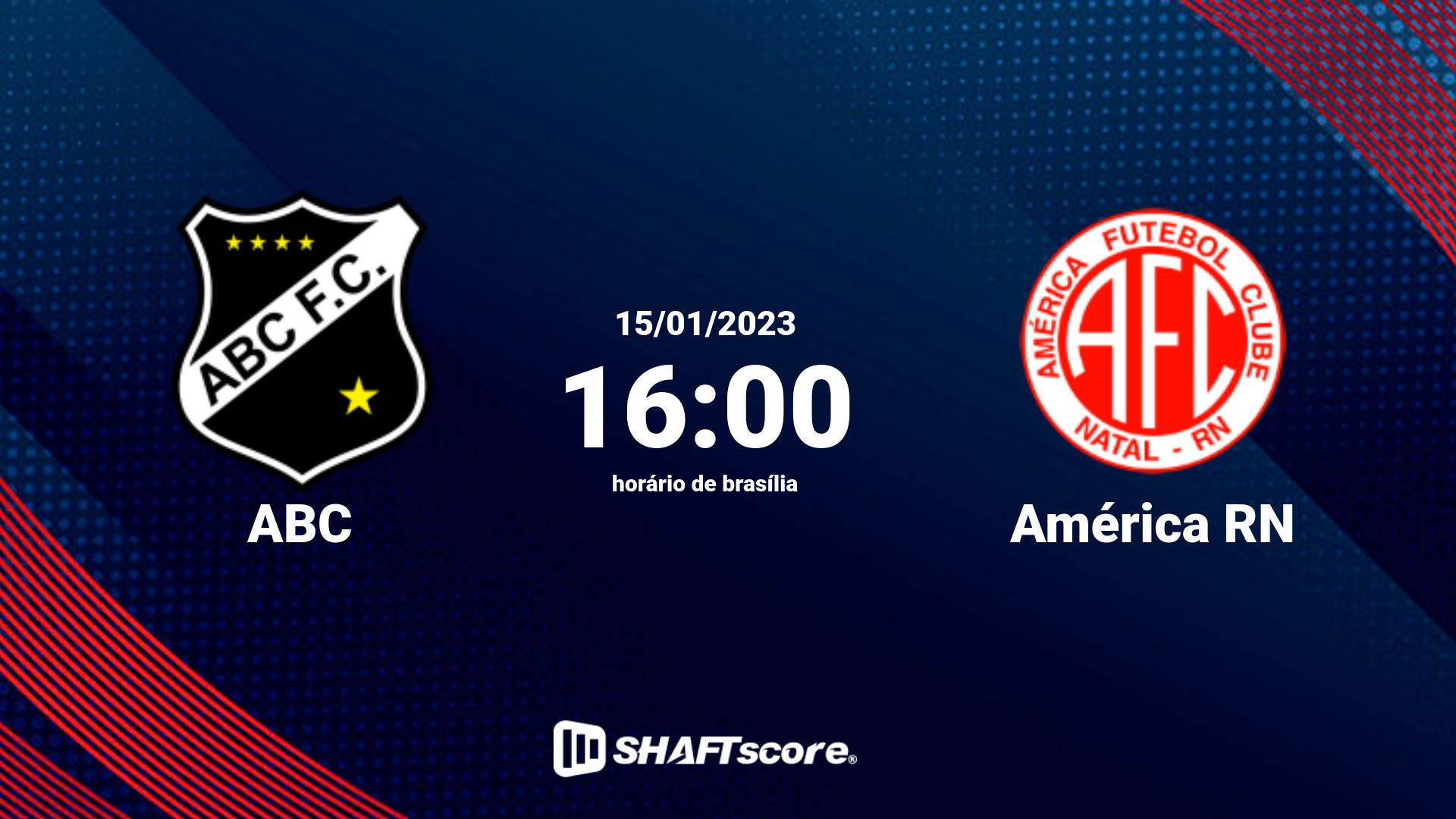 Estatísticas do jogo ABC vs América RN 15.01 16:00