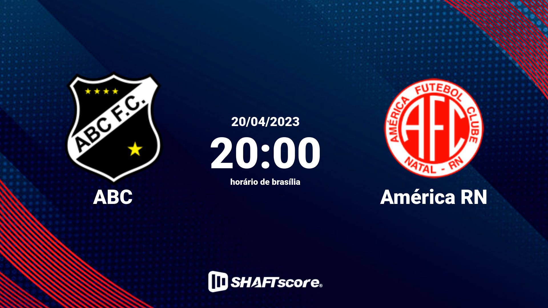 Estatísticas do jogo ABC vs América RN 20.04 20:00