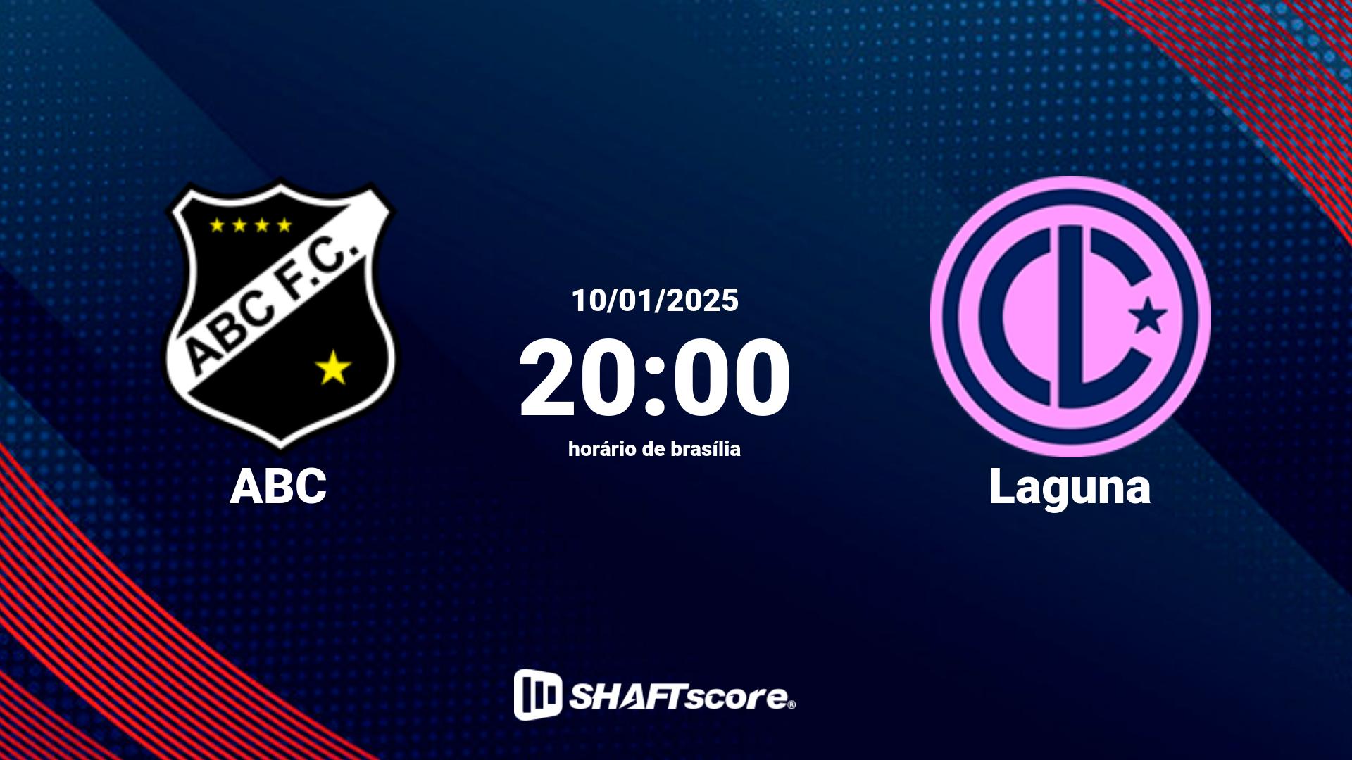 Estatísticas do jogo ABC vs Laguna 10.01 20:00