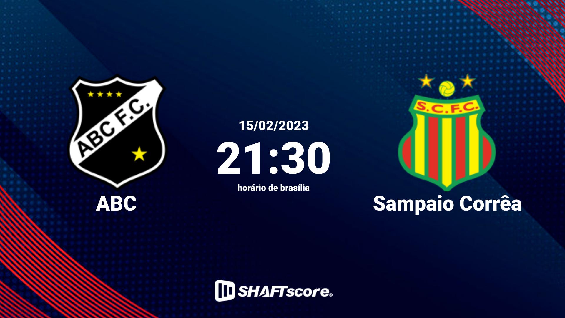 Estatísticas do jogo ABC vs Sampaio Corrêa 15.02 21:30