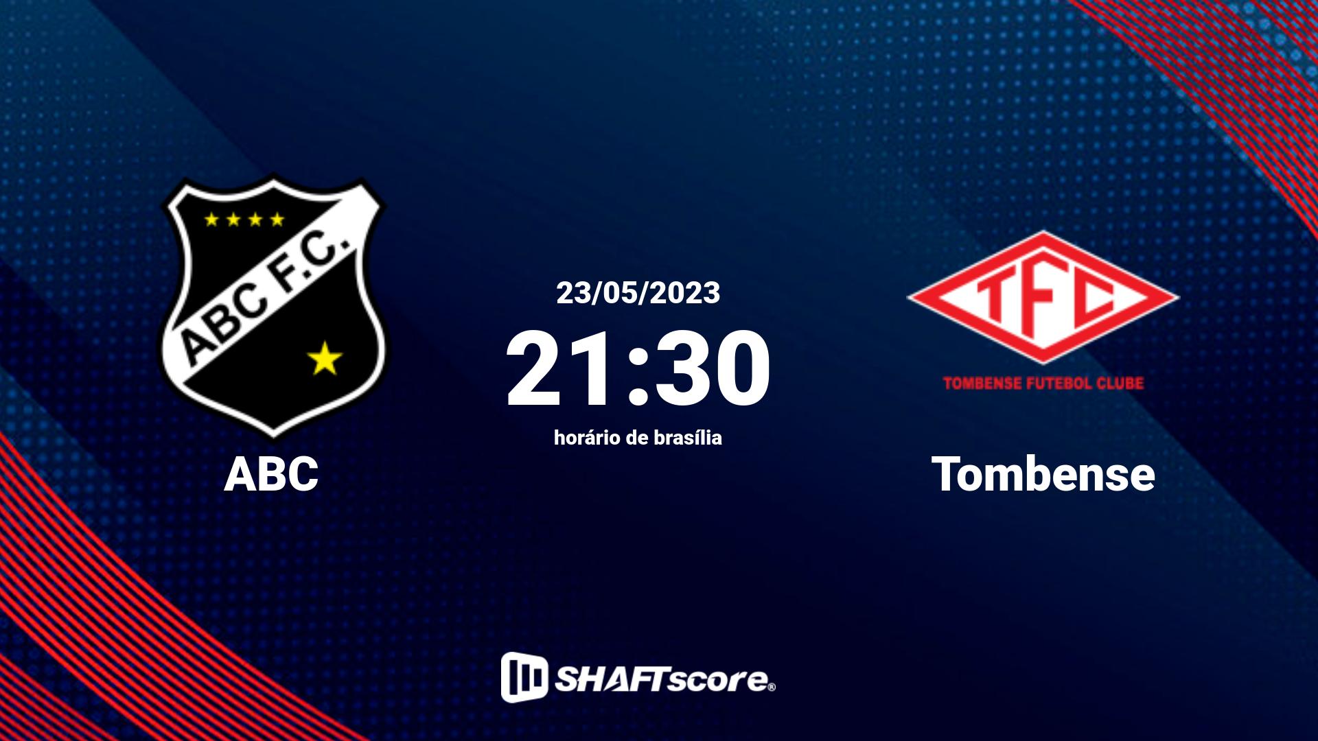 Estatísticas do jogo ABC vs Tombense 23.05 21:30