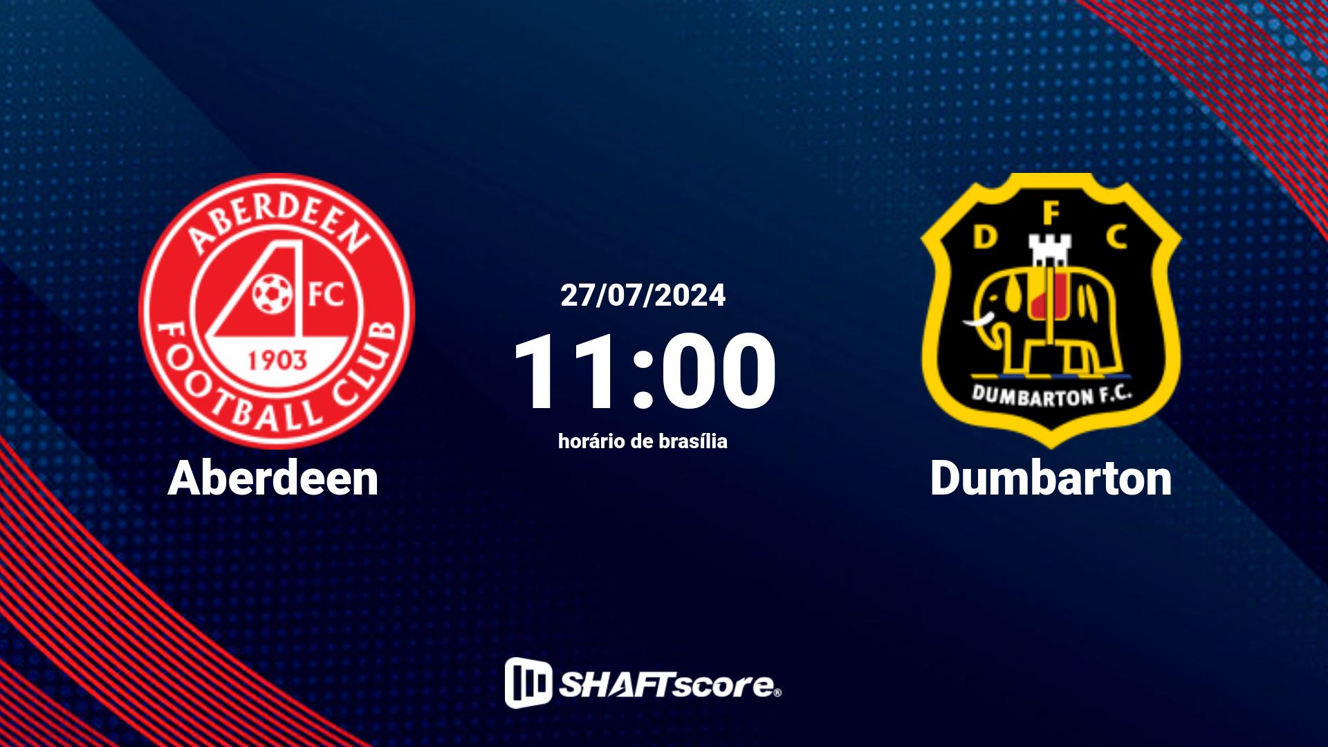 Estatísticas do jogo Aberdeen vs Dumbarton 27.07 11:00