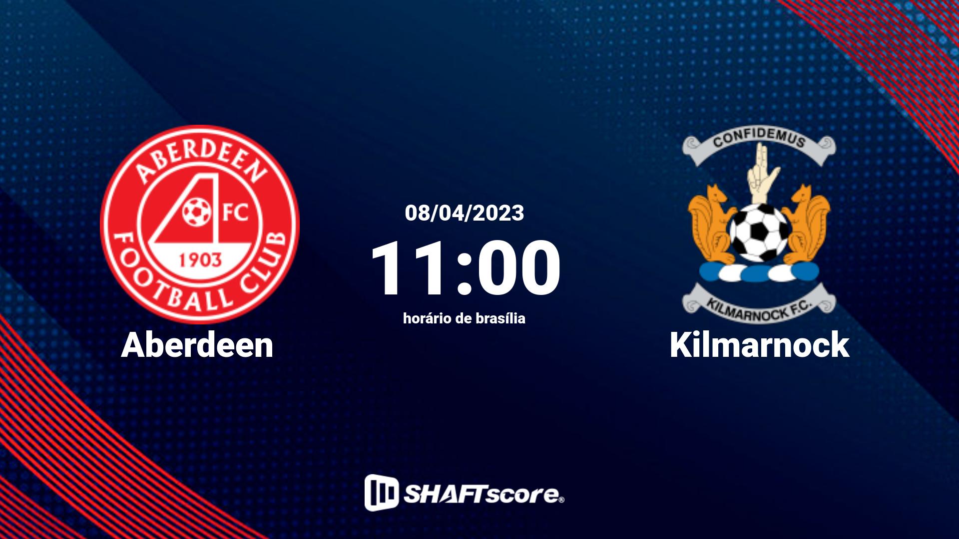 Estatísticas do jogo Aberdeen vs Kilmarnock 08.04 11:00