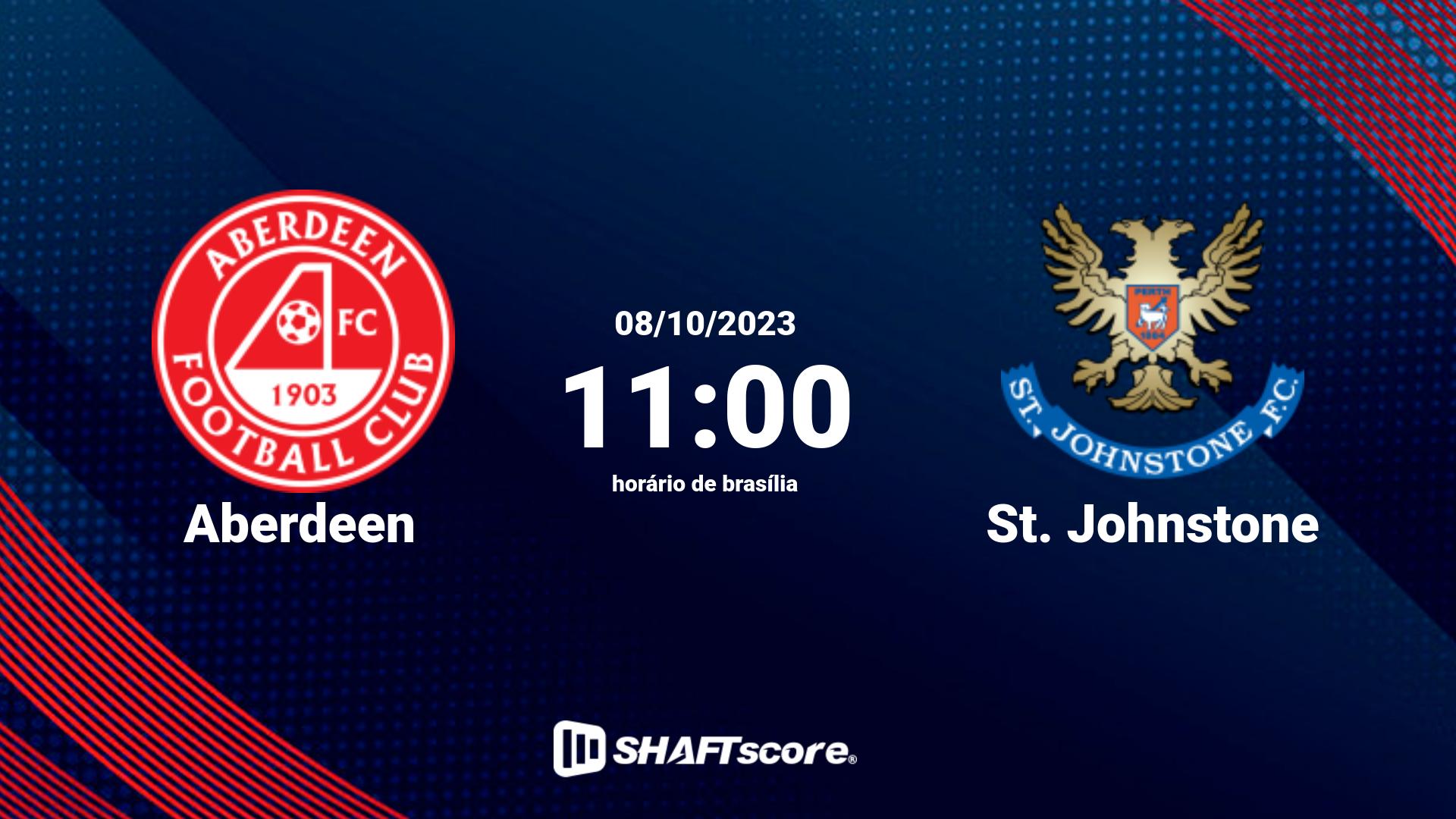 Estatísticas do jogo Aberdeen vs St. Johnstone 08.10 11:00