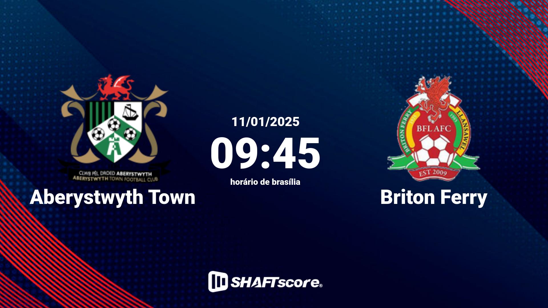 Estatísticas do jogo Aberystwyth Town vs Briton Ferry 11.01 09:45