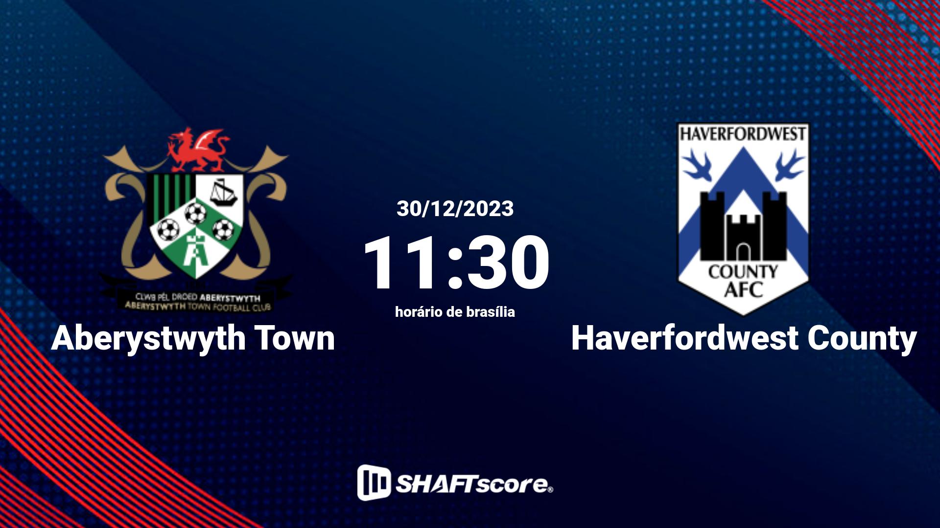 Estatísticas do jogo Aberystwyth Town vs Haverfordwest County 30.12 11:30