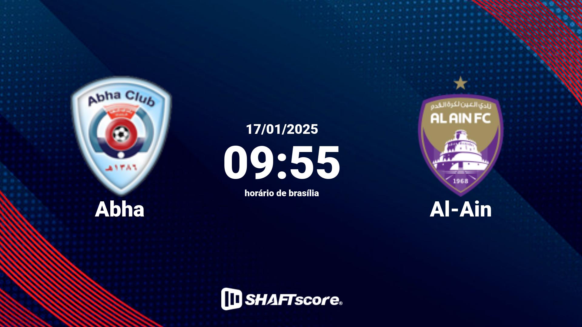 Estatísticas do jogo Abha vs Al-Ain 17.01 09:55