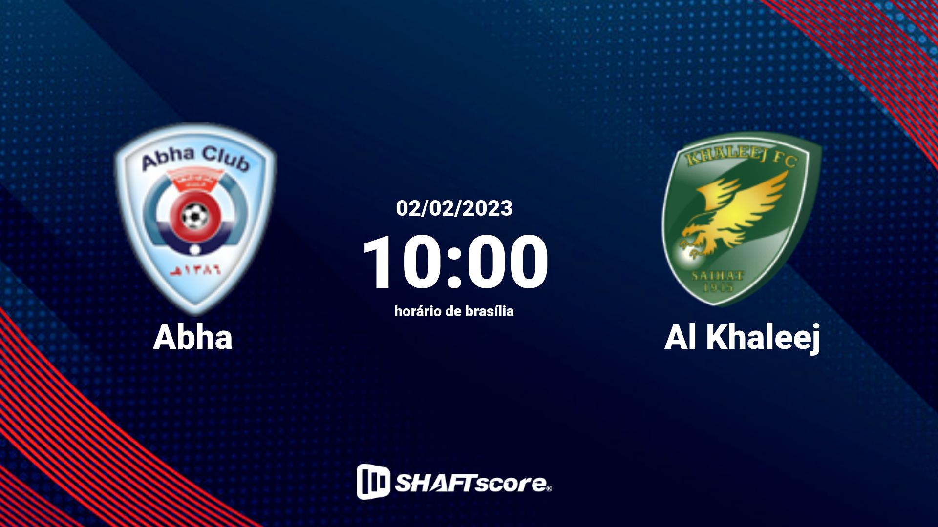 Estatísticas do jogo Abha vs Al Khaleej 02.02 10:00