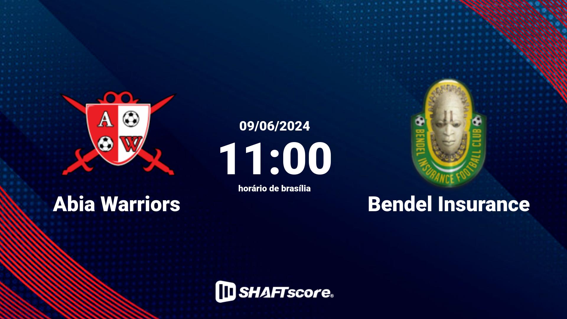 Estatísticas do jogo Abia Warriors vs Bendel Insurance 09.06 11:00