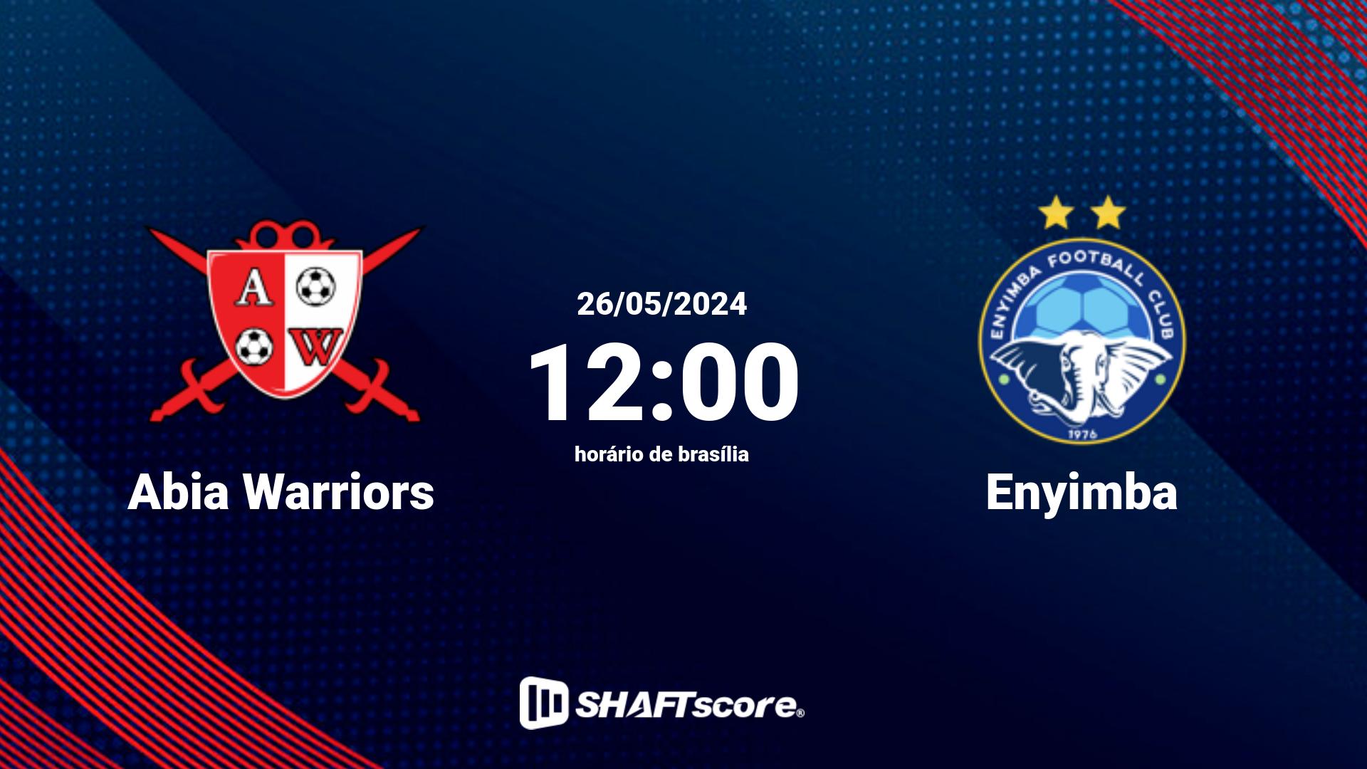 Estatísticas do jogo Abia Warriors vs Enyimba 26.05 12:00