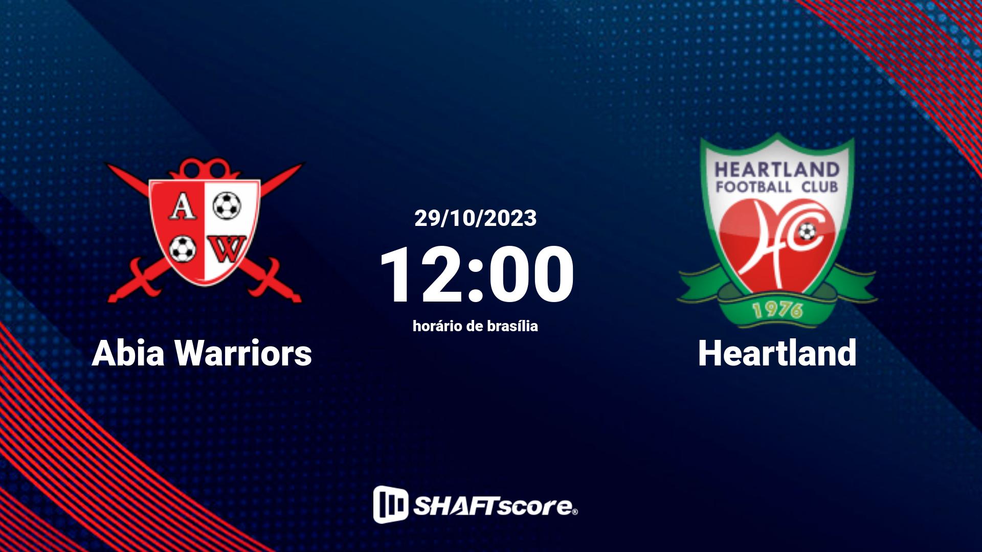 Estatísticas do jogo Abia Warriors vs Heartland 29.10 12:00