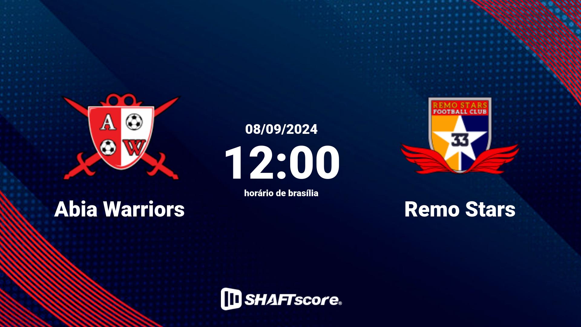 Estatísticas do jogo Abia Warriors vs Remo Stars 08.09 12:00