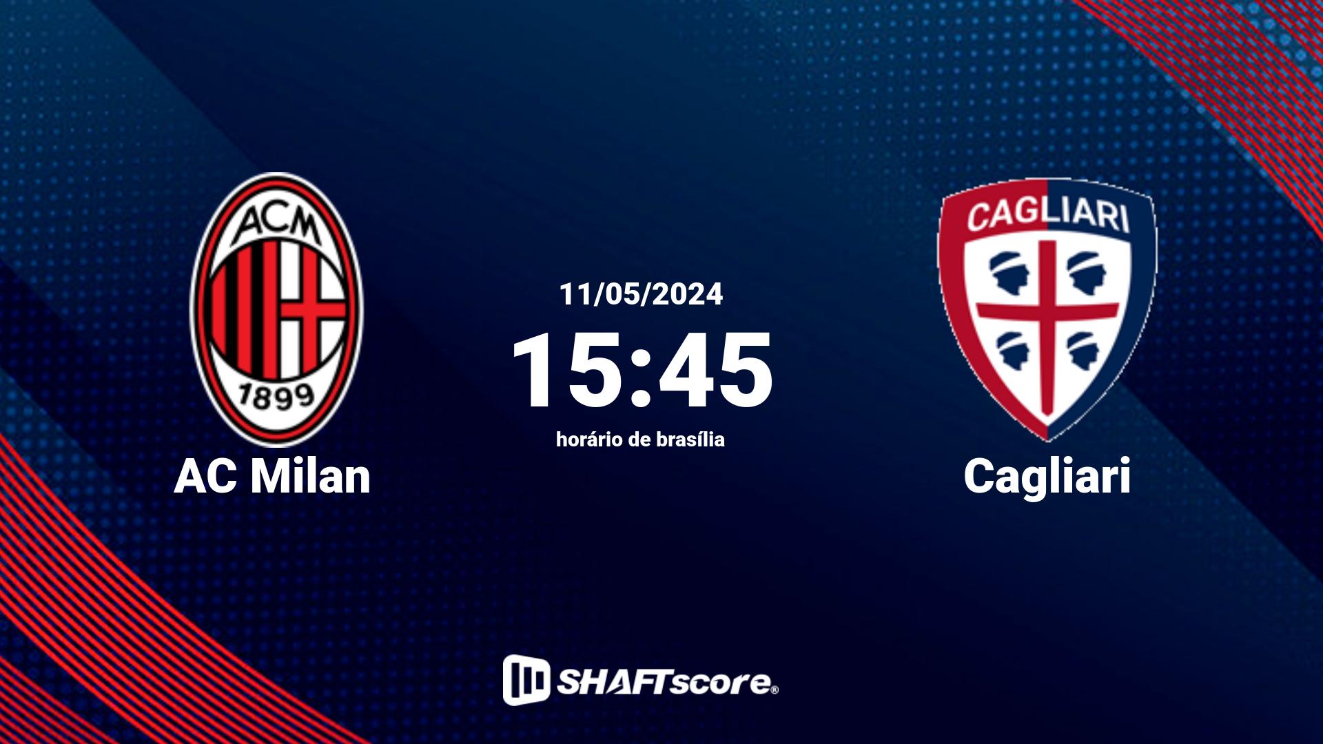 Estatísticas do jogo AC Milan vs Cagliari 11.05 15:45