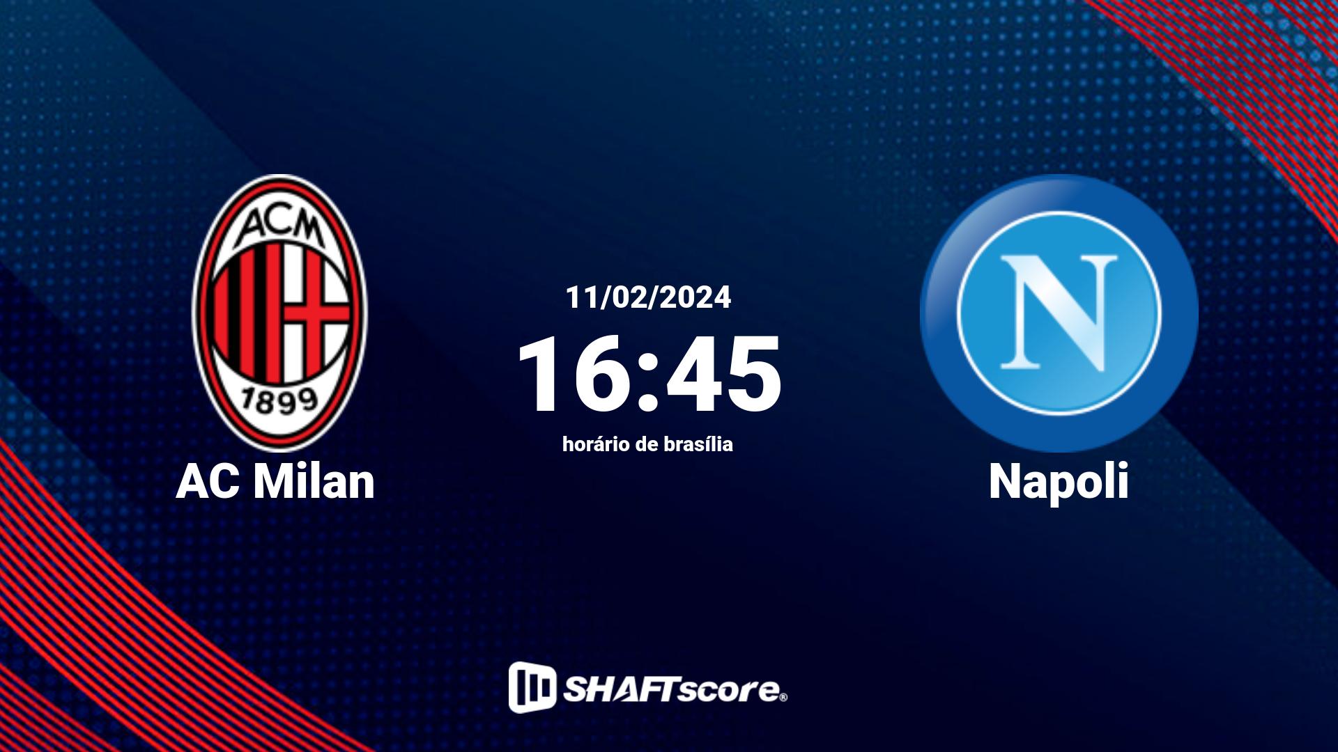 Estatísticas do jogo AC Milan vs Napoli 11.02 16:45