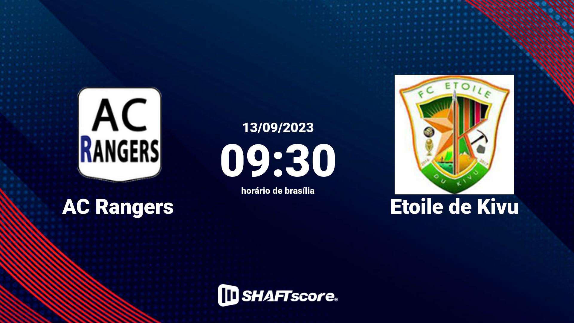 Estatísticas do jogo AC Rangers vs Etoile de Kivu 13.09 09:30