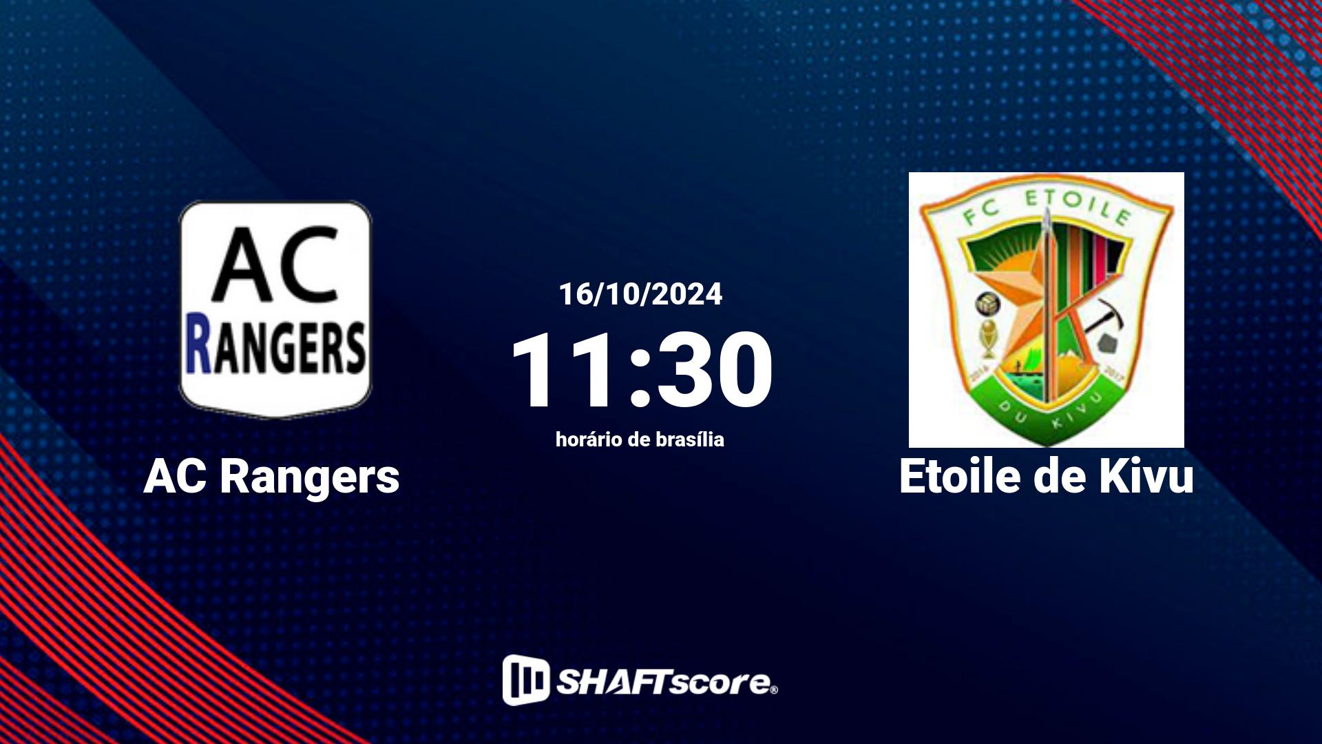 Estatísticas do jogo AC Rangers vs Etoile de Kivu 16.10 11:30