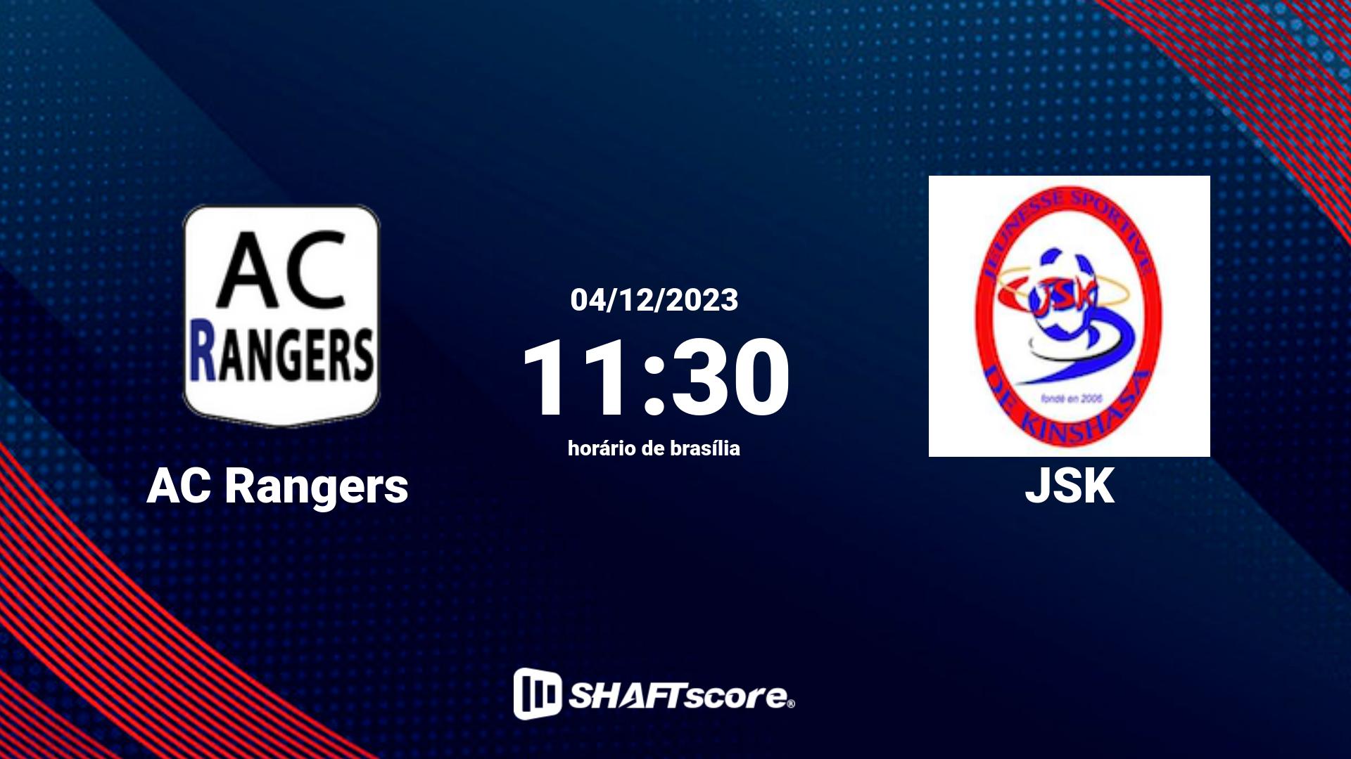 Estatísticas do jogo AC Rangers vs JSK 04.12 11:30