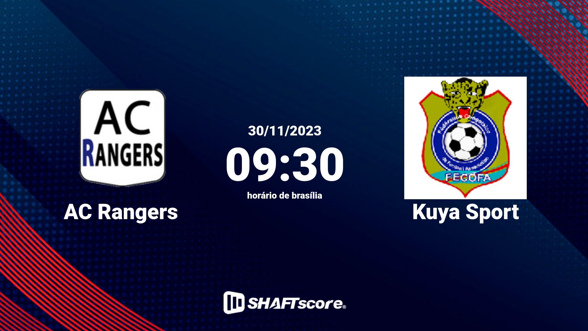 Estatísticas do jogo AC Rangers vs Kuya Sport 30.11 09:30