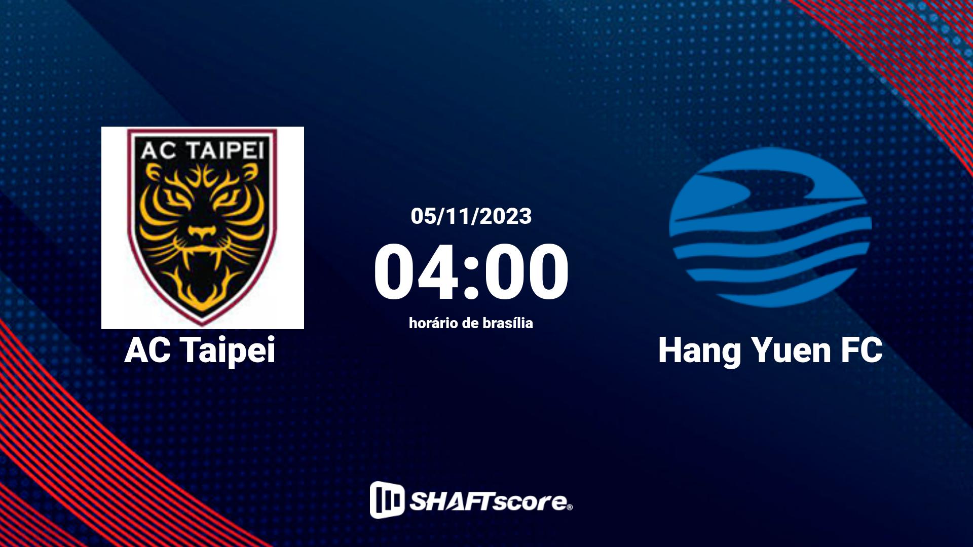 Estatísticas do jogo AC Taipei vs Hang Yuen FC 05.11 04:00