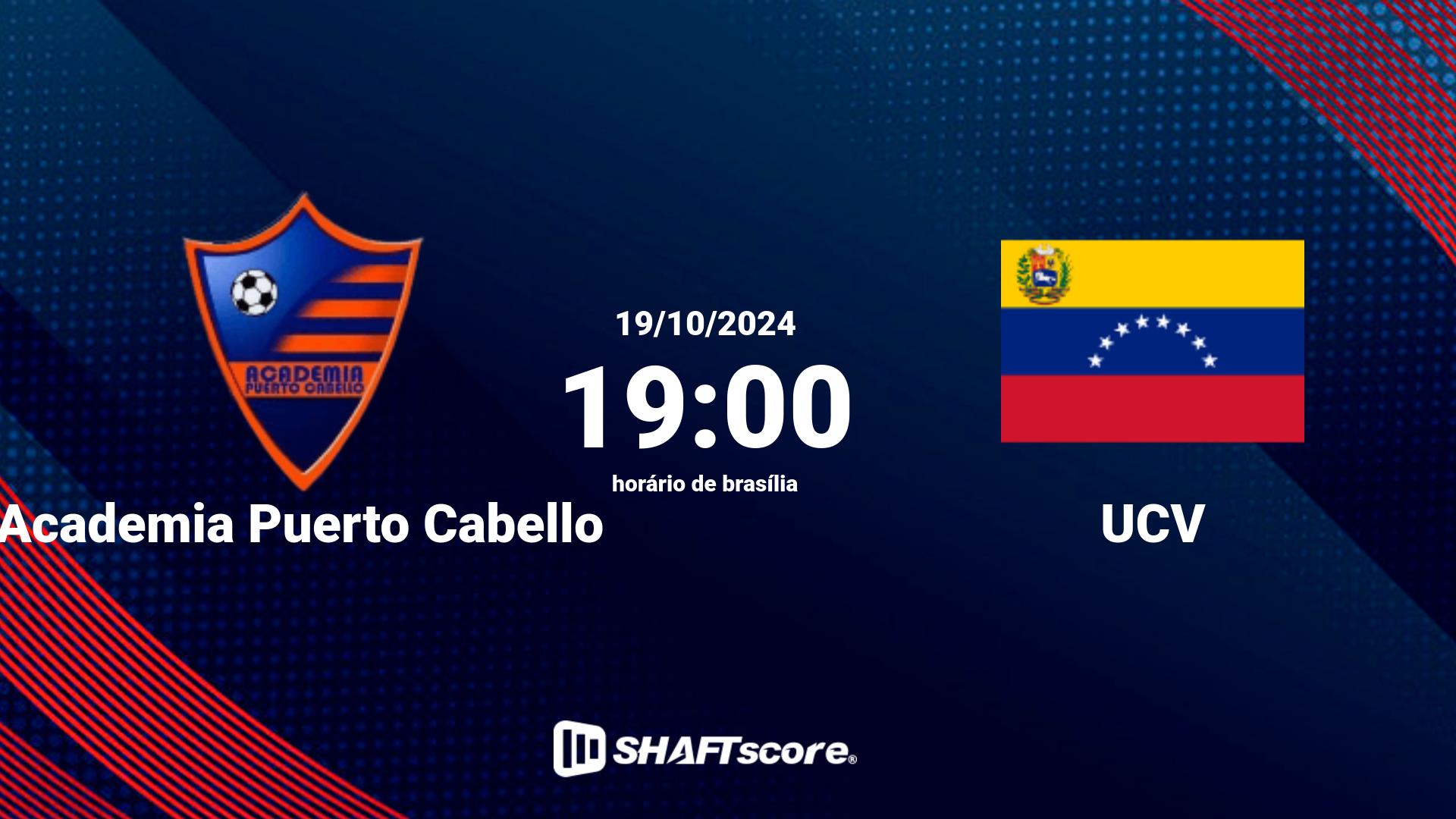 Estatísticas do jogo Academia Puerto Cabello vs UCV 19.10 19:00