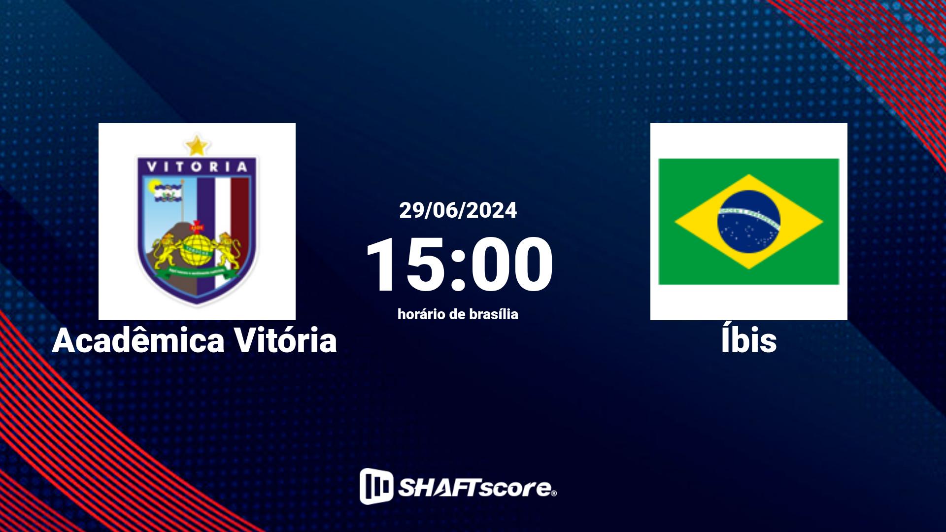 Estatísticas do jogo Acadêmica Vitória vs Íbis 29.06 15:00