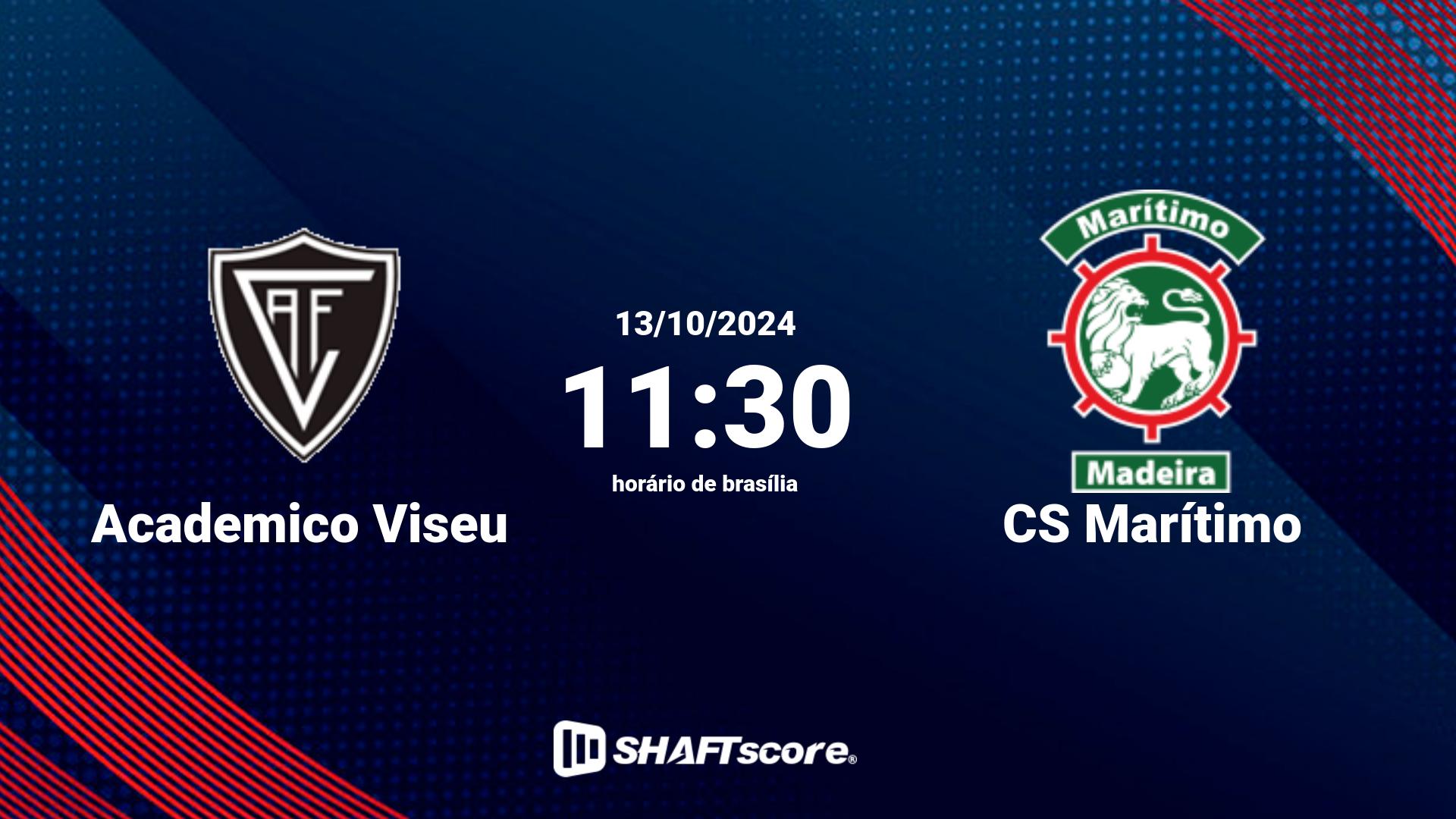 Estatísticas do jogo Academico Viseu vs CS Marítimo 13.10 11:30