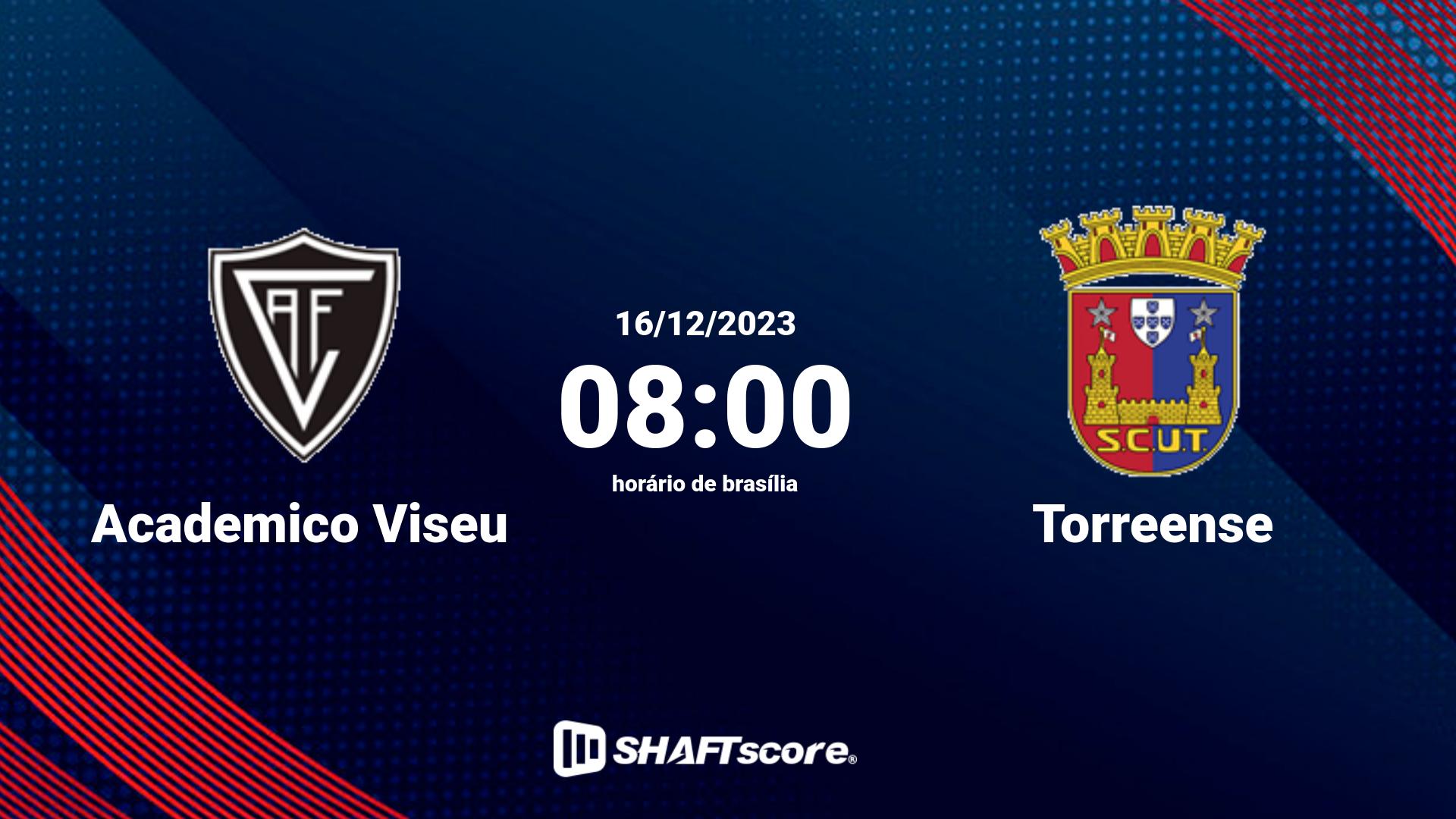 Estatísticas do jogo Academico Viseu vs Torreense 16.12 08:00