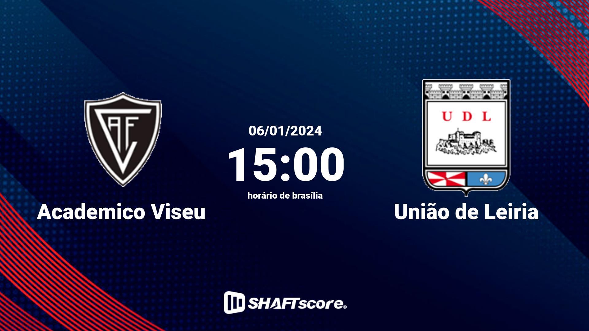 Estatísticas do jogo Academico Viseu vs União de Leiria 06.01 15:00