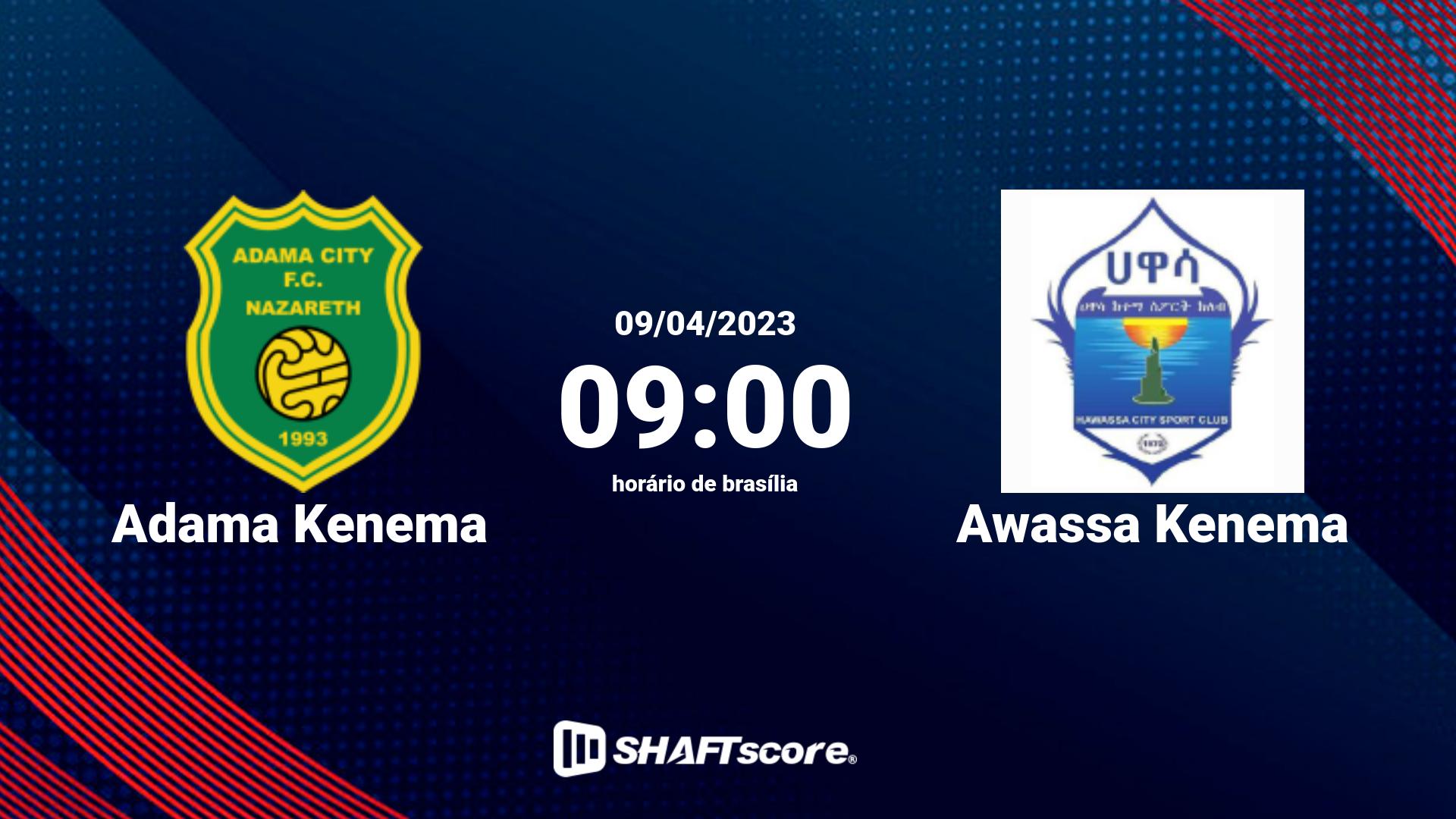 Estatísticas do jogo Adama Kenema vs Awassa Kenema 09.04 09:00