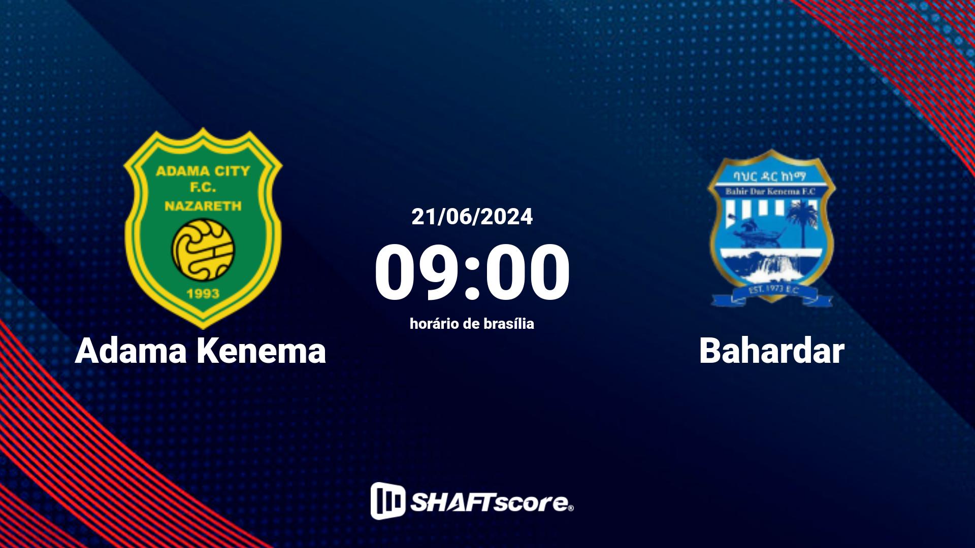 Estatísticas do jogo Adama Kenema vs Bahardar 21.06 09:00