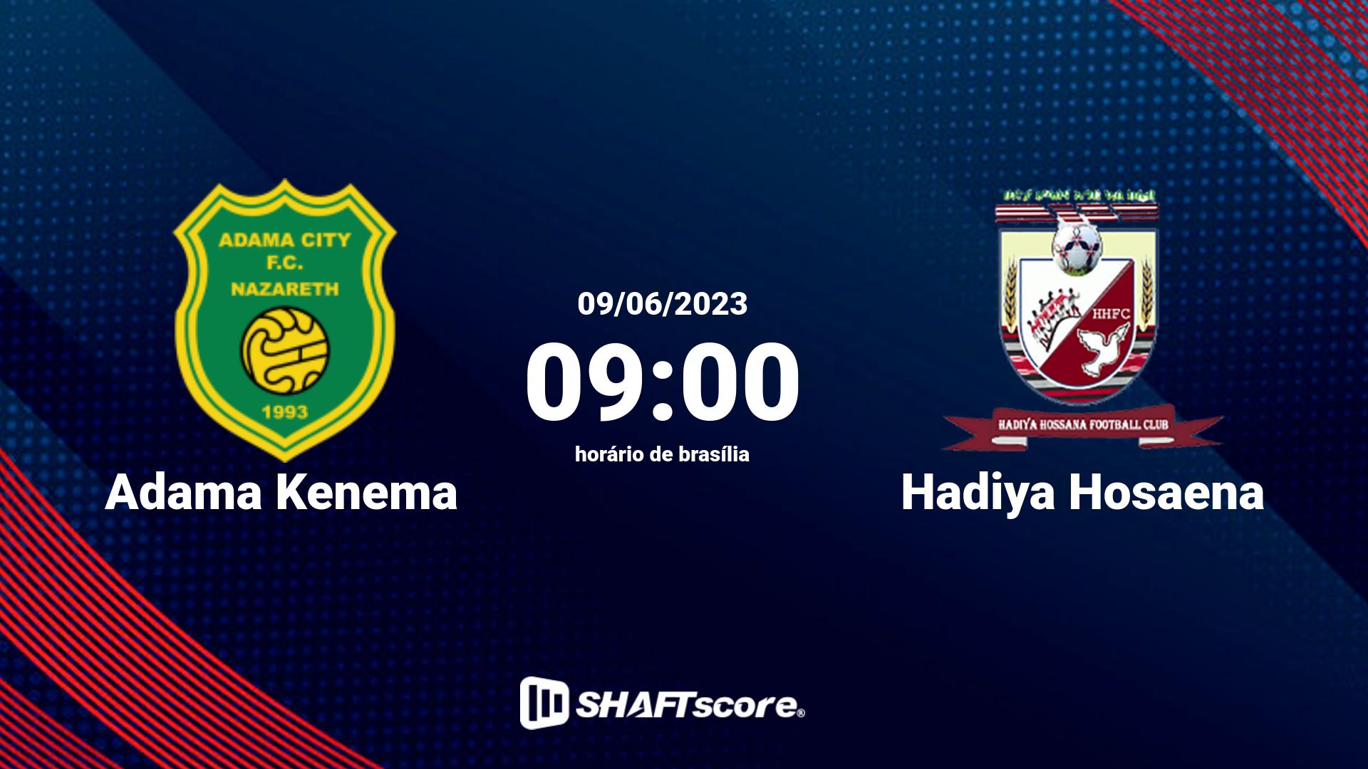 Estatísticas do jogo Adama Kenema vs Hadiya Hosaena 09.06 09:00