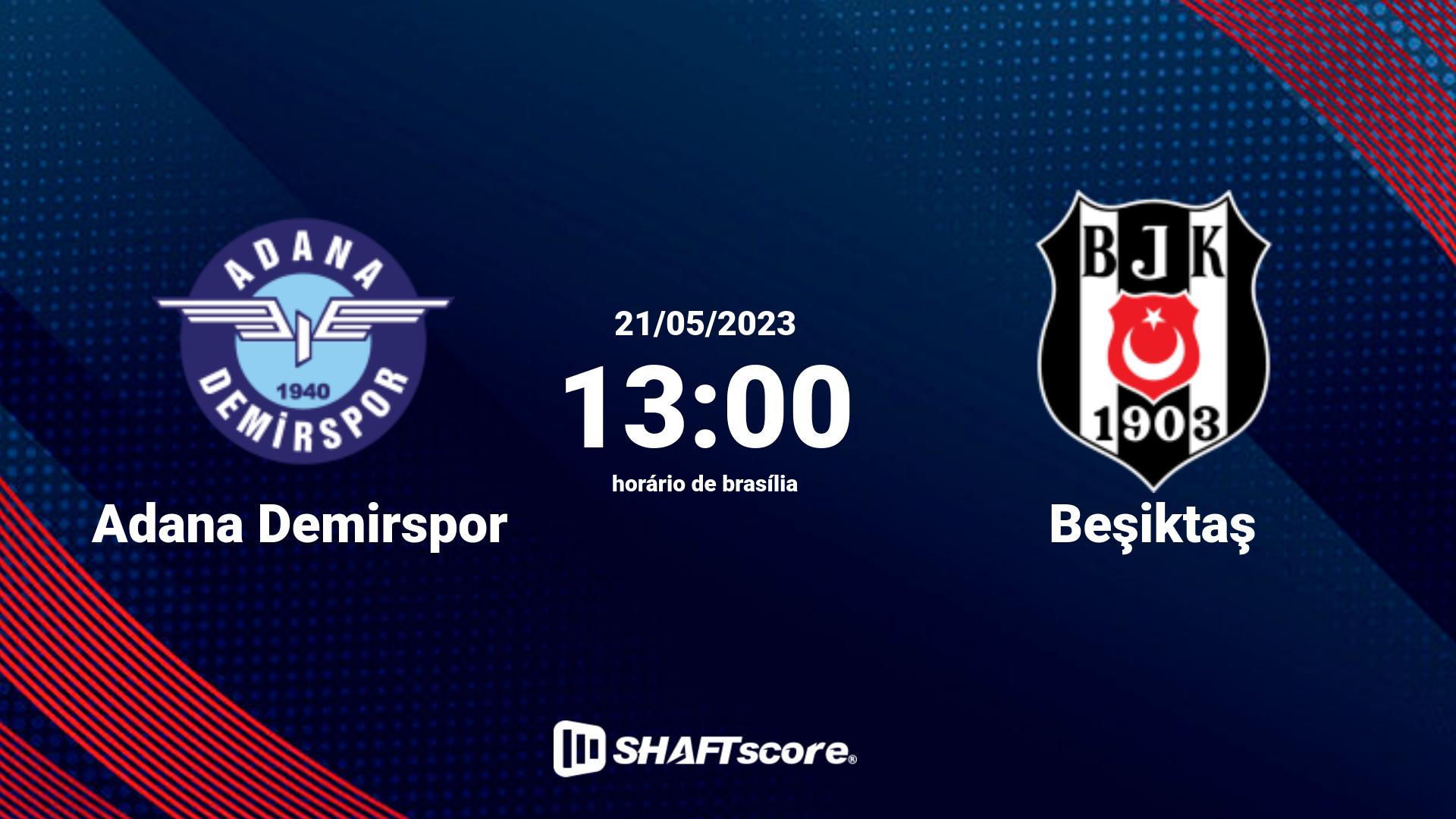 Estatísticas do jogo Adana Demirspor vs Beşiktaş 21.05 13:00