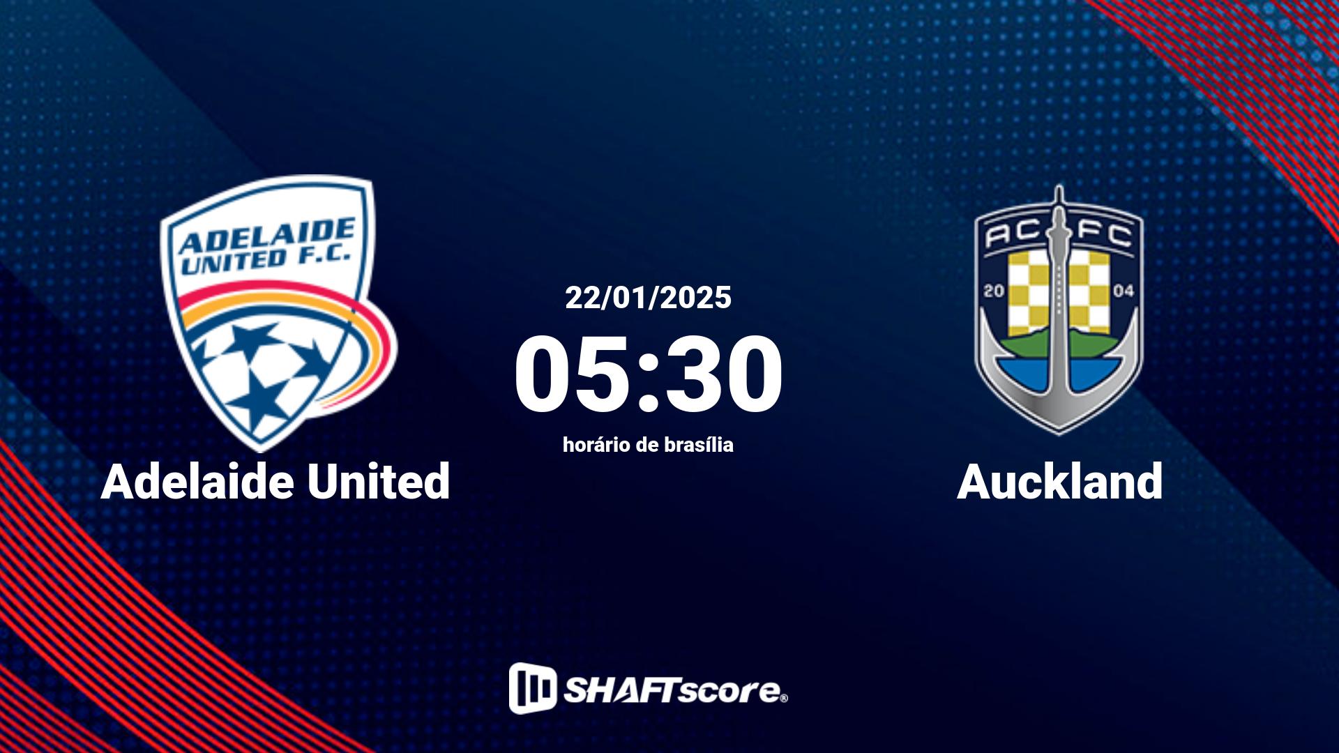 Estatísticas do jogo Adelaide United vs Auckland 22.01 05:30