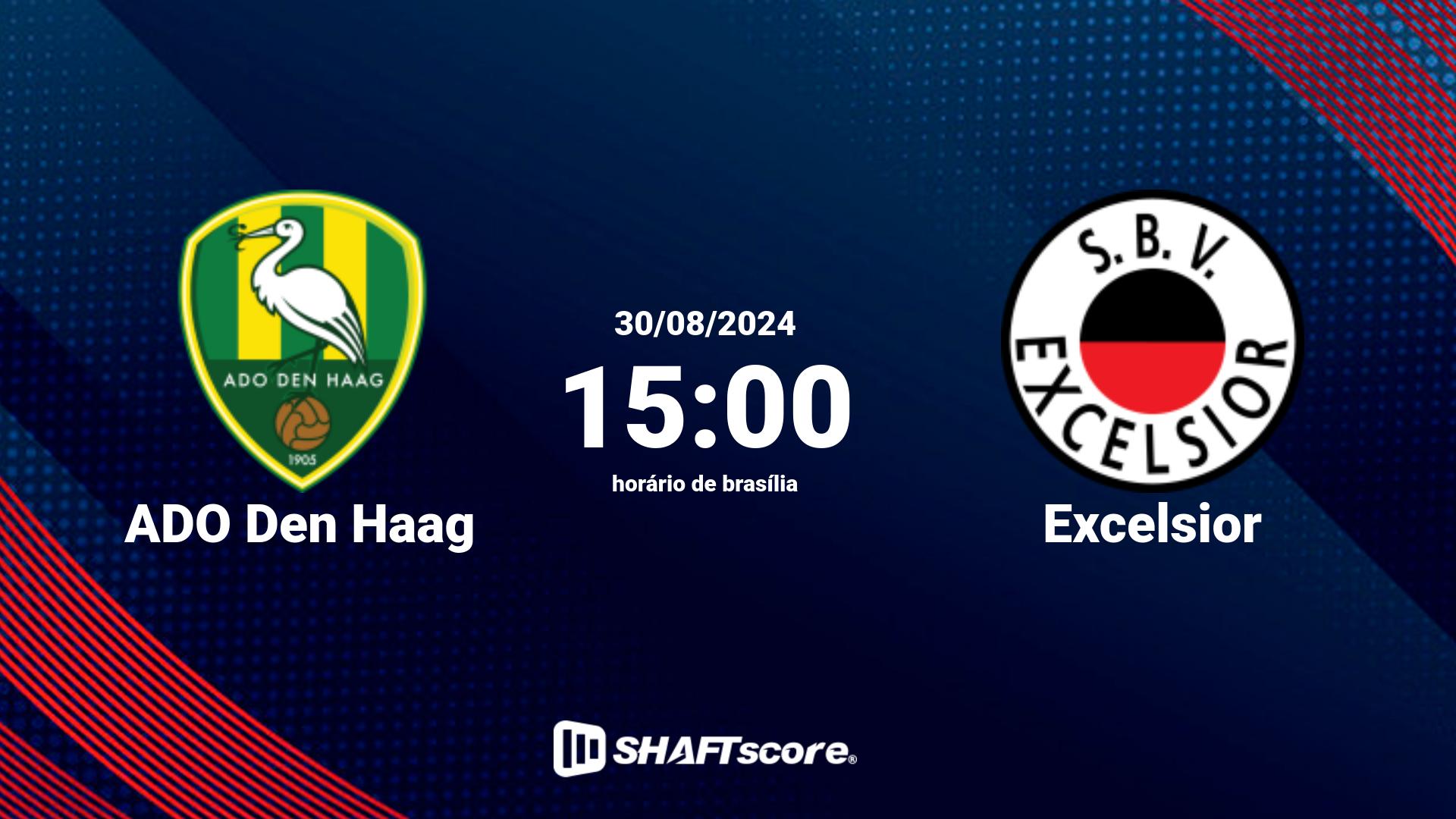 Estatísticas do jogo ADO Den Haag vs Excelsior 30.08 15:00