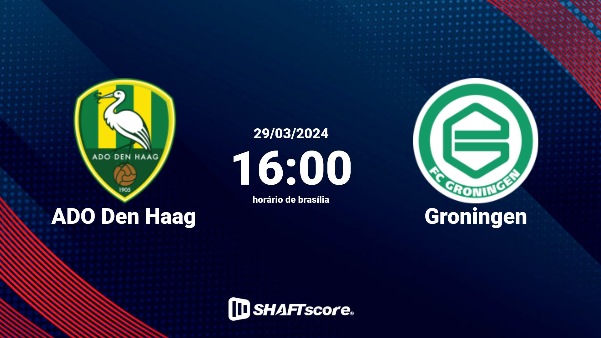 Estatísticas do jogo ADO Den Haag vs Groningen 29.03 16:00